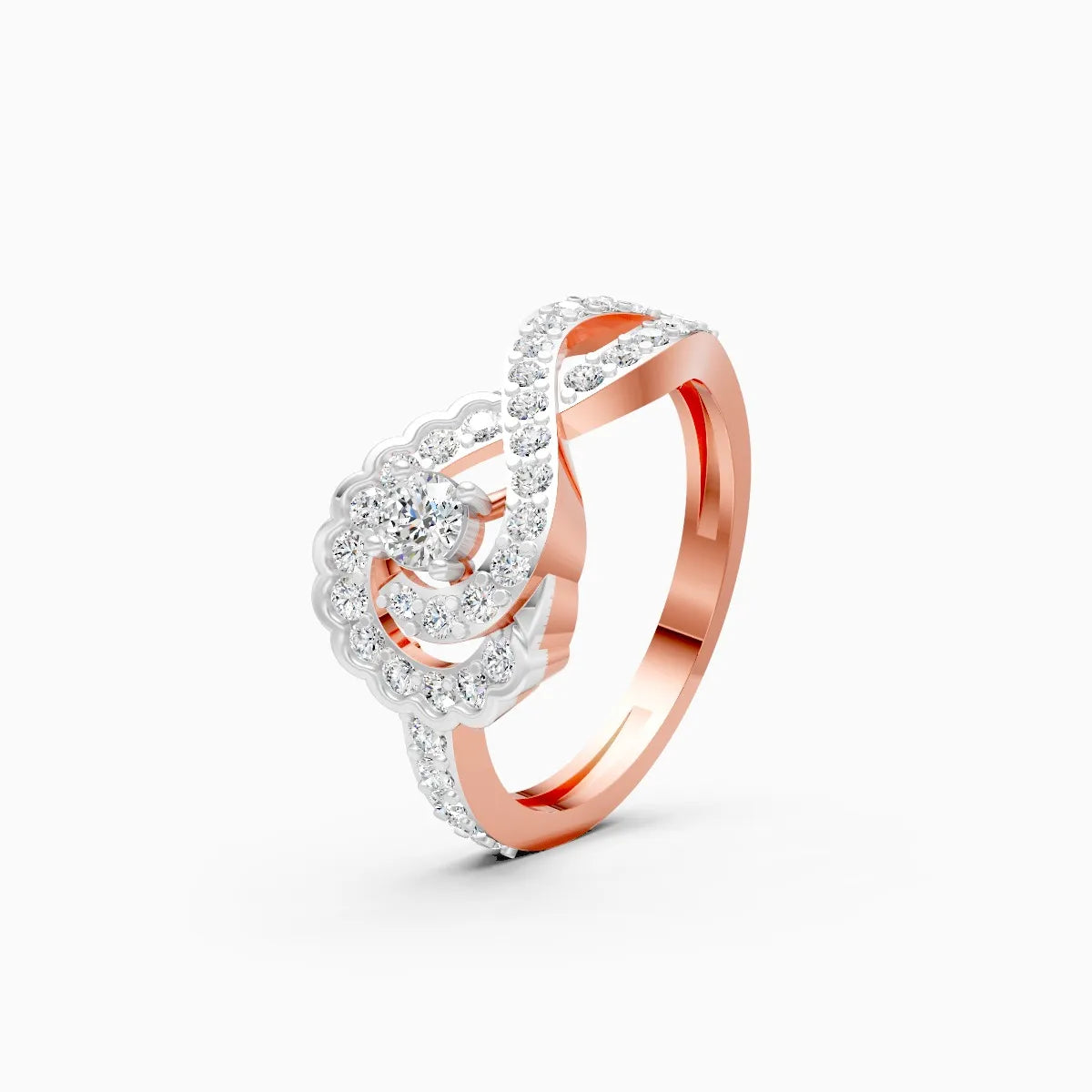 ��Foreva | Round Solitaire Infinity Twirl Ring�� Rings VD_AYN��- Lab Grown Diamonds Jewellery