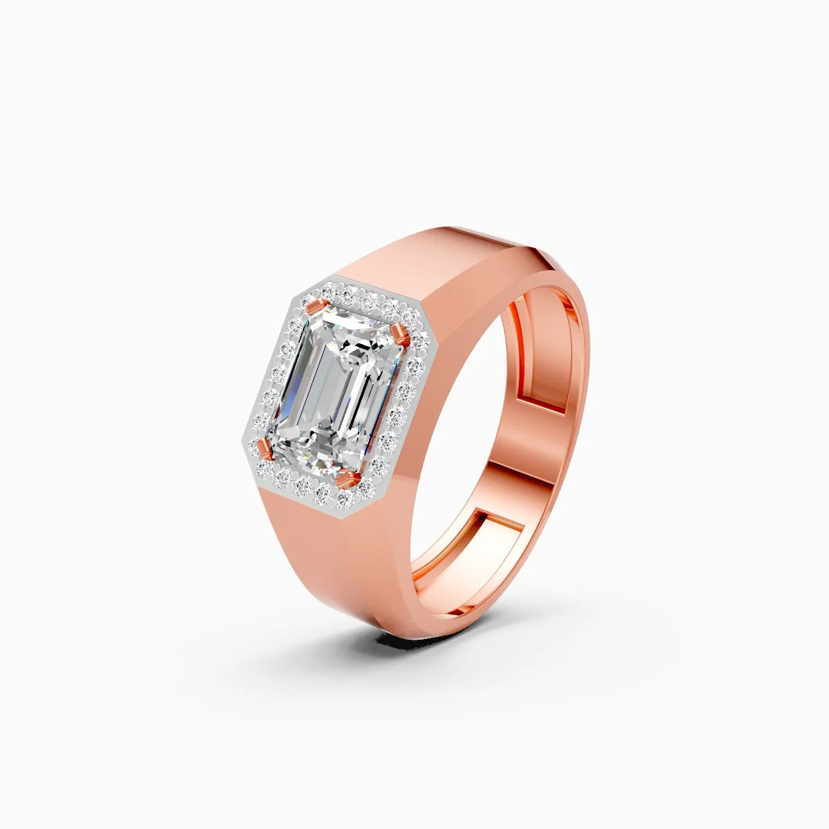Mode | Spire Men's Side-Stone Solitaire Ring