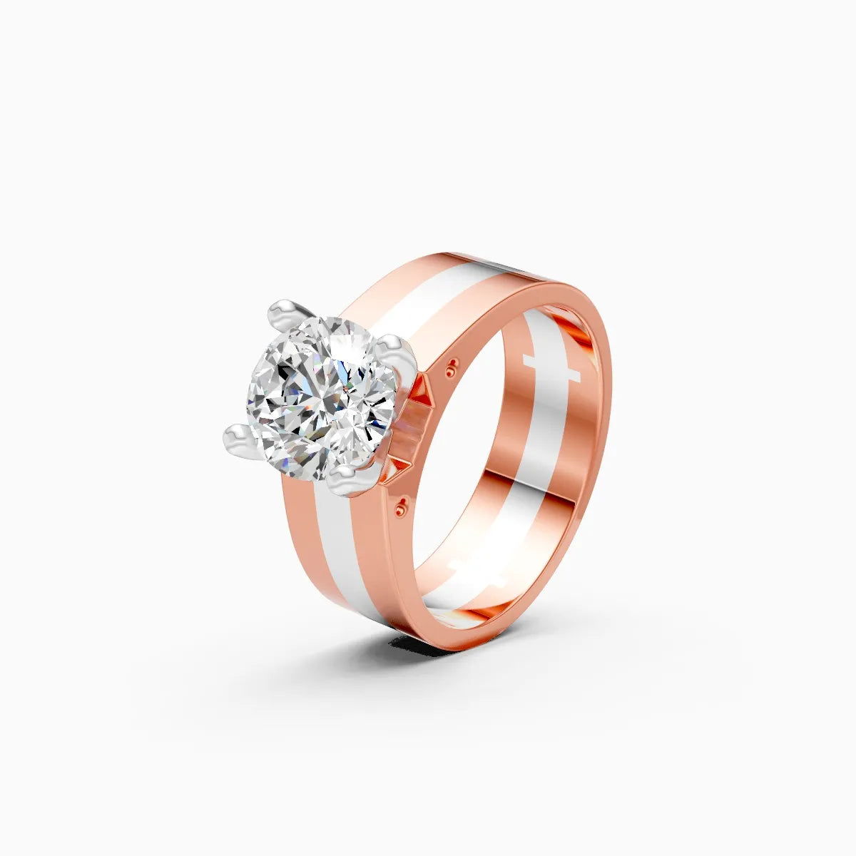 Mode | Pulse Men's Two-Tone Solitaire Ring