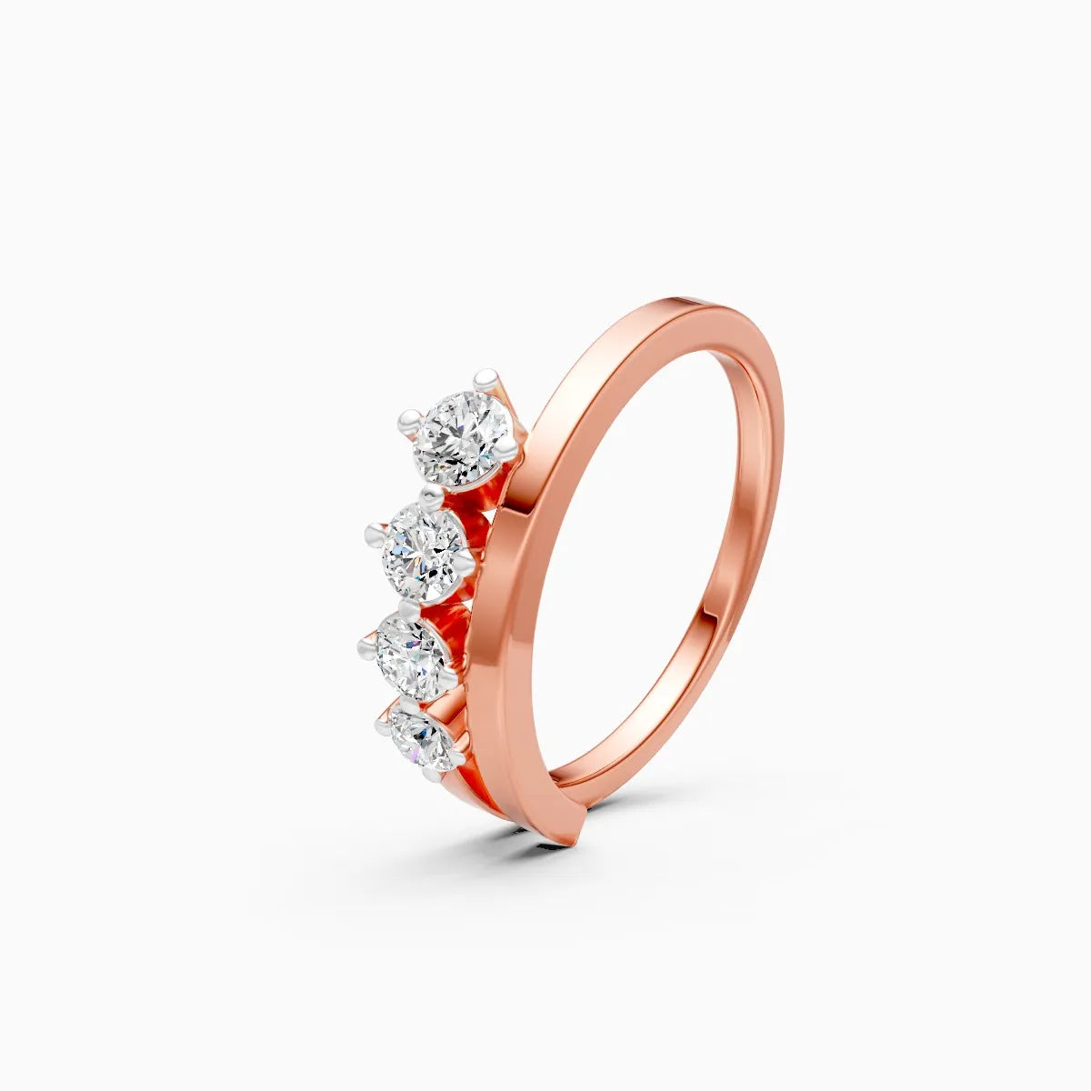 ��Foreva | Round Lab Grown Diamond Bypass Ring�� Rings VD_AYN��- Lab Grown Diamonds Jewellery