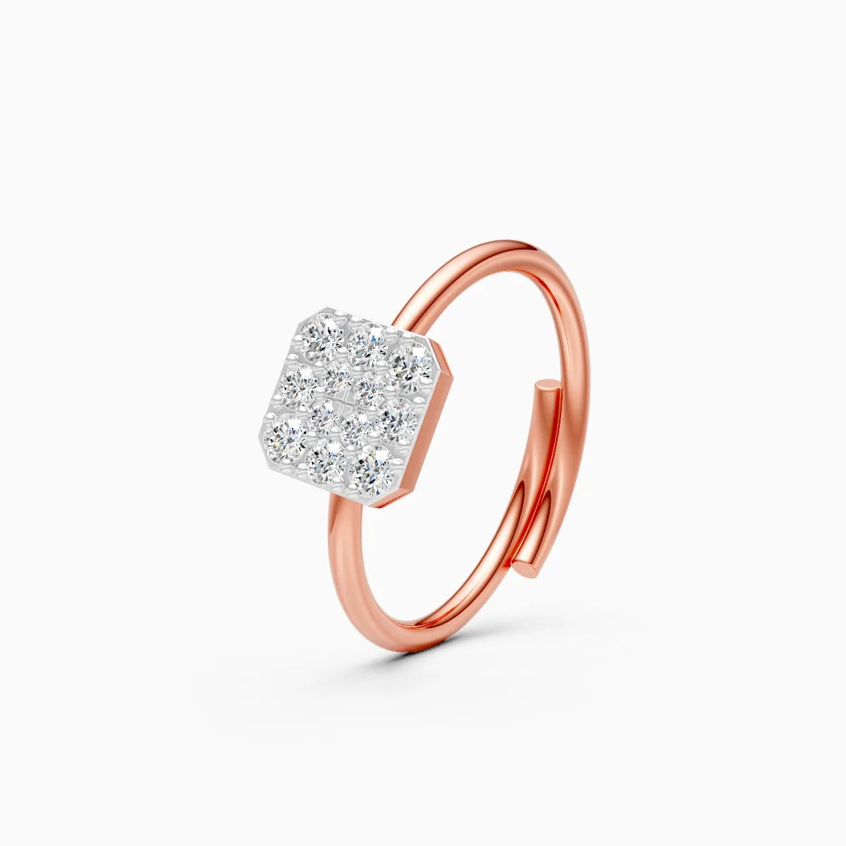 ��Celestia | Round Lab Grown Diamond Square Ring�� Rings VD_AYN��- Lab Grown Diamonds Jewellery