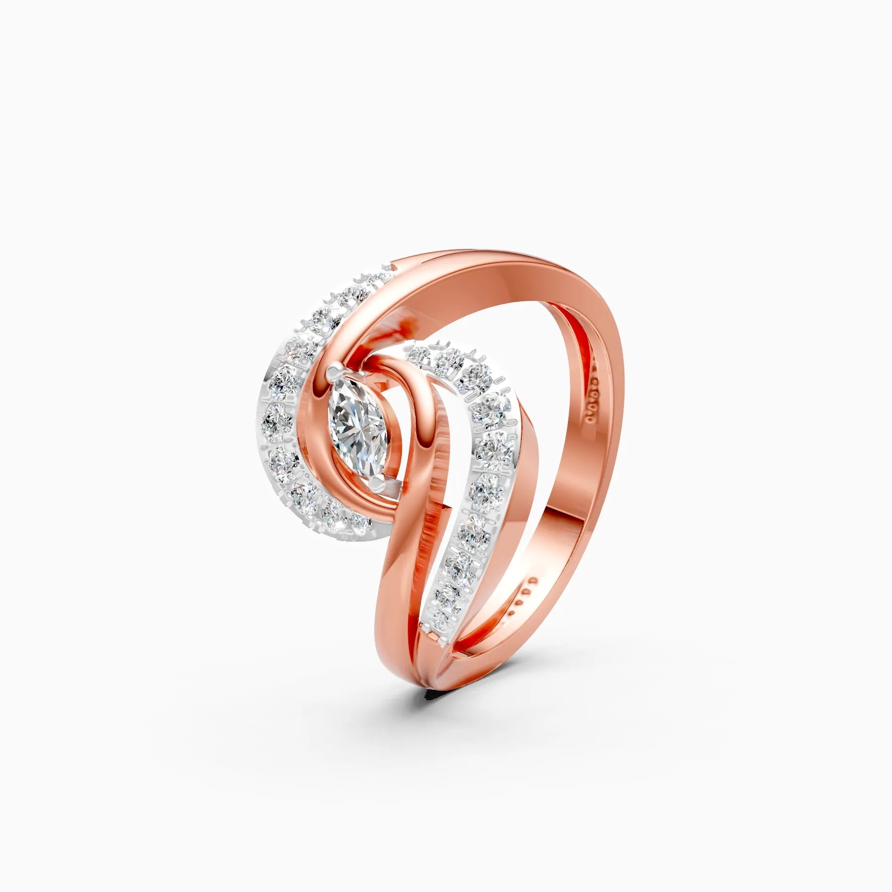 ��Mira | Marquise & Round Lab Grown Diamonds Vortex Ring�� Rings VD_AYN��- Lab Grown Diamonds Jewellery