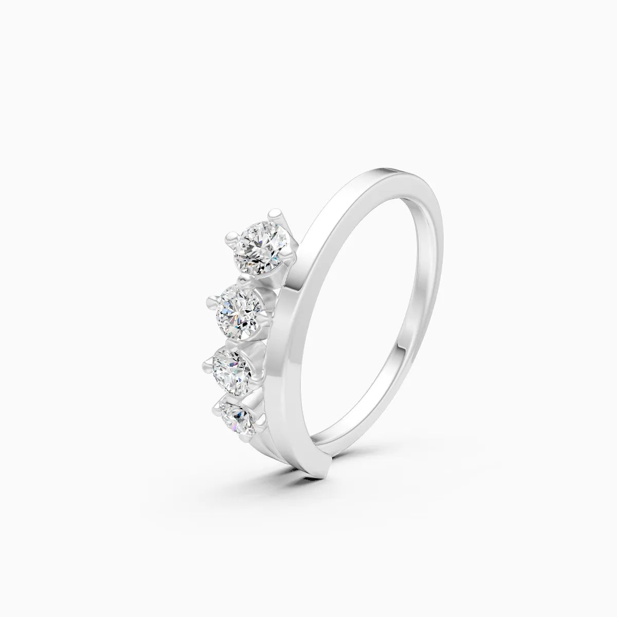 ��Foreva | Round Lab Grown Diamond Bypass Ring�� Rings VD_AYN��- Lab Grown Diamonds Jewellery
