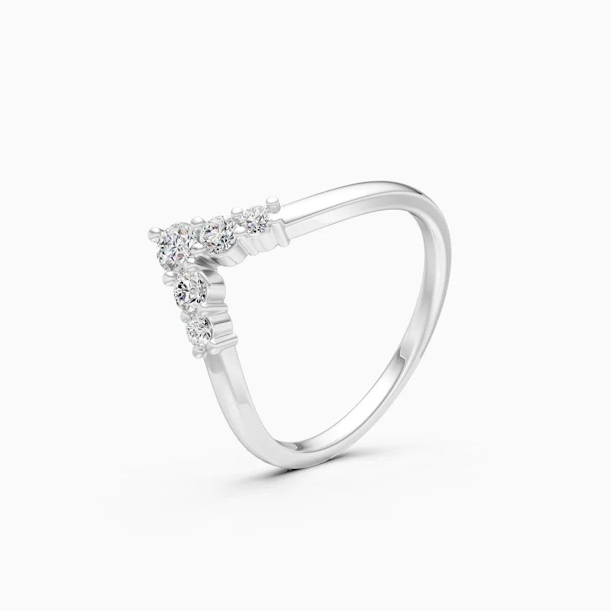 ��Mode | Round Lab Grown Diamond Chevron Ring�� Rings VD_AYN��- Lab Grown Diamonds Jewellery