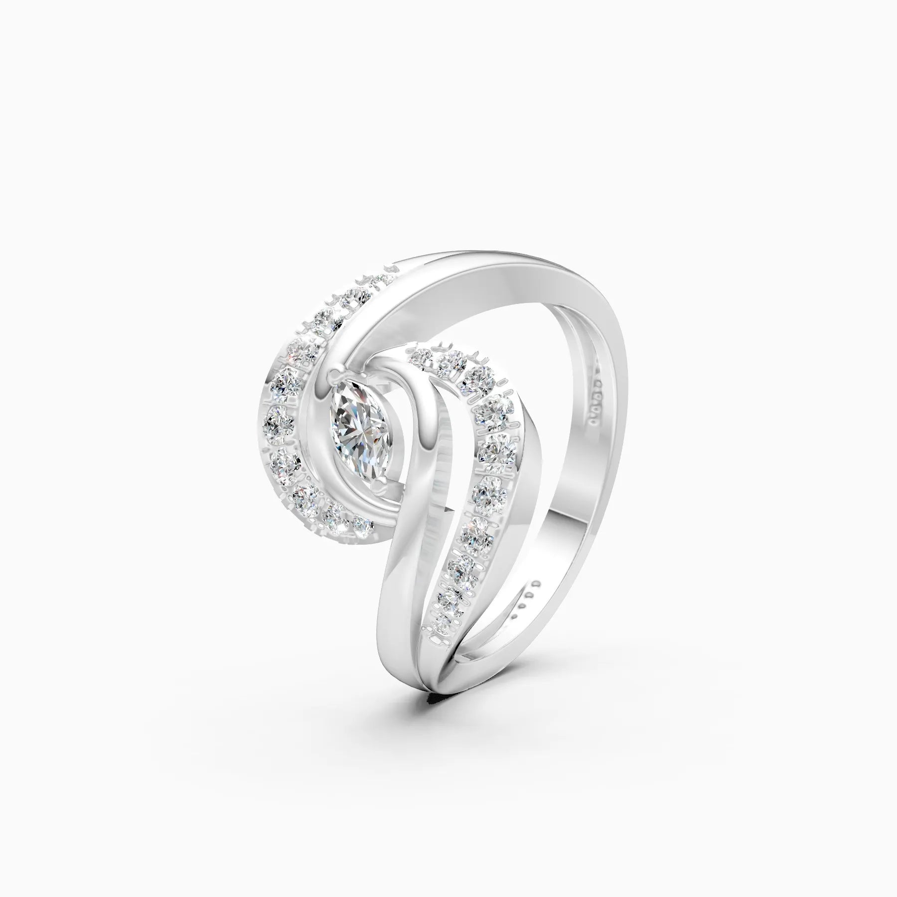 ��Mira | Marquise & Round Lab Grown Diamonds Vortex Ring�� Rings VD_AYN��- Lab Grown Diamonds Jewellery