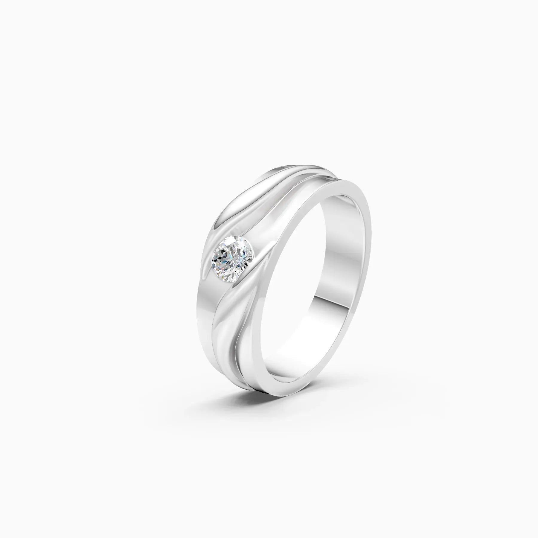 Veer | Orbit Men's Solitaire Band Ring