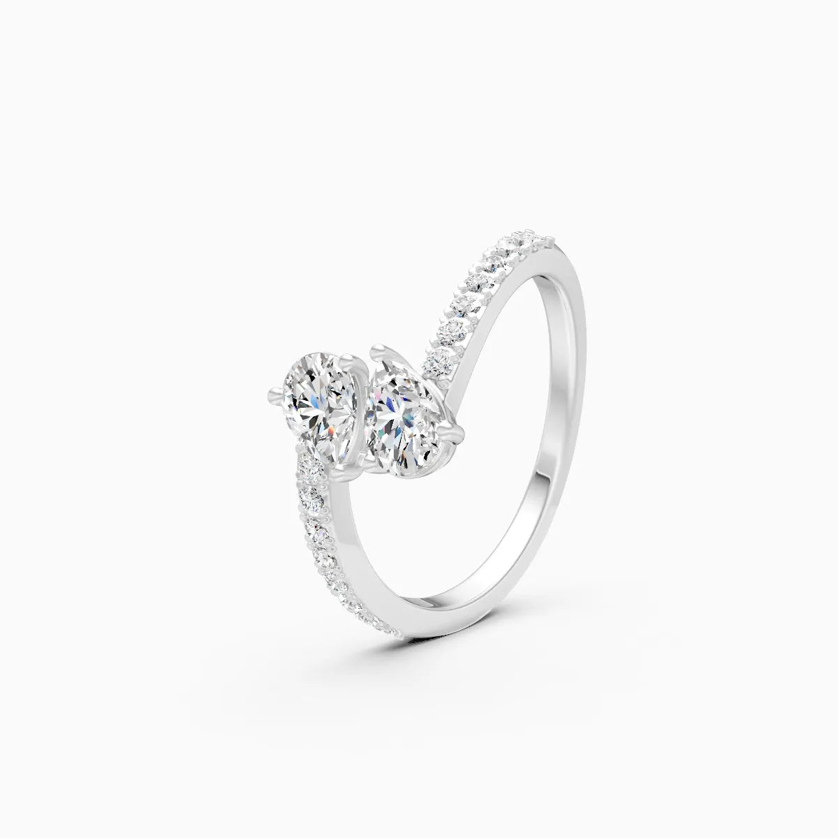 ��Toi et Moi | Pear & Round Lab Grown Diamonds Ring�� Rings VD_AYN��- Lab Grown Diamonds Jewellery