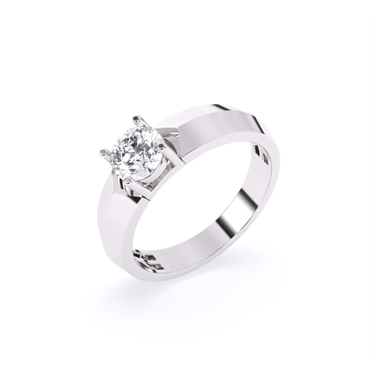 Veer | Vega Men's Round Solitaire Ring