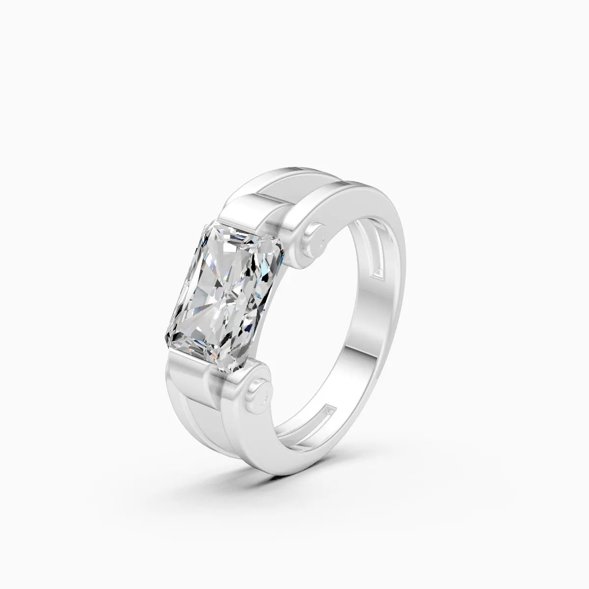 Mode | Comet Men's Radiant-Cut Solitaire Ring