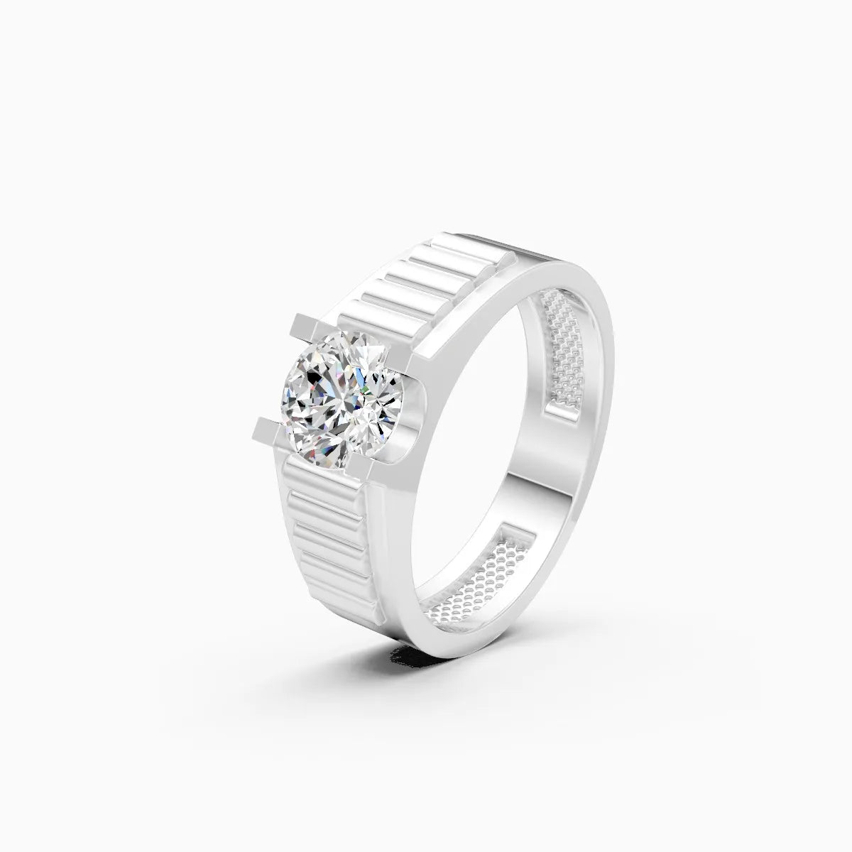 Mode | Flux Men's Rugged Solitaire Band Ring