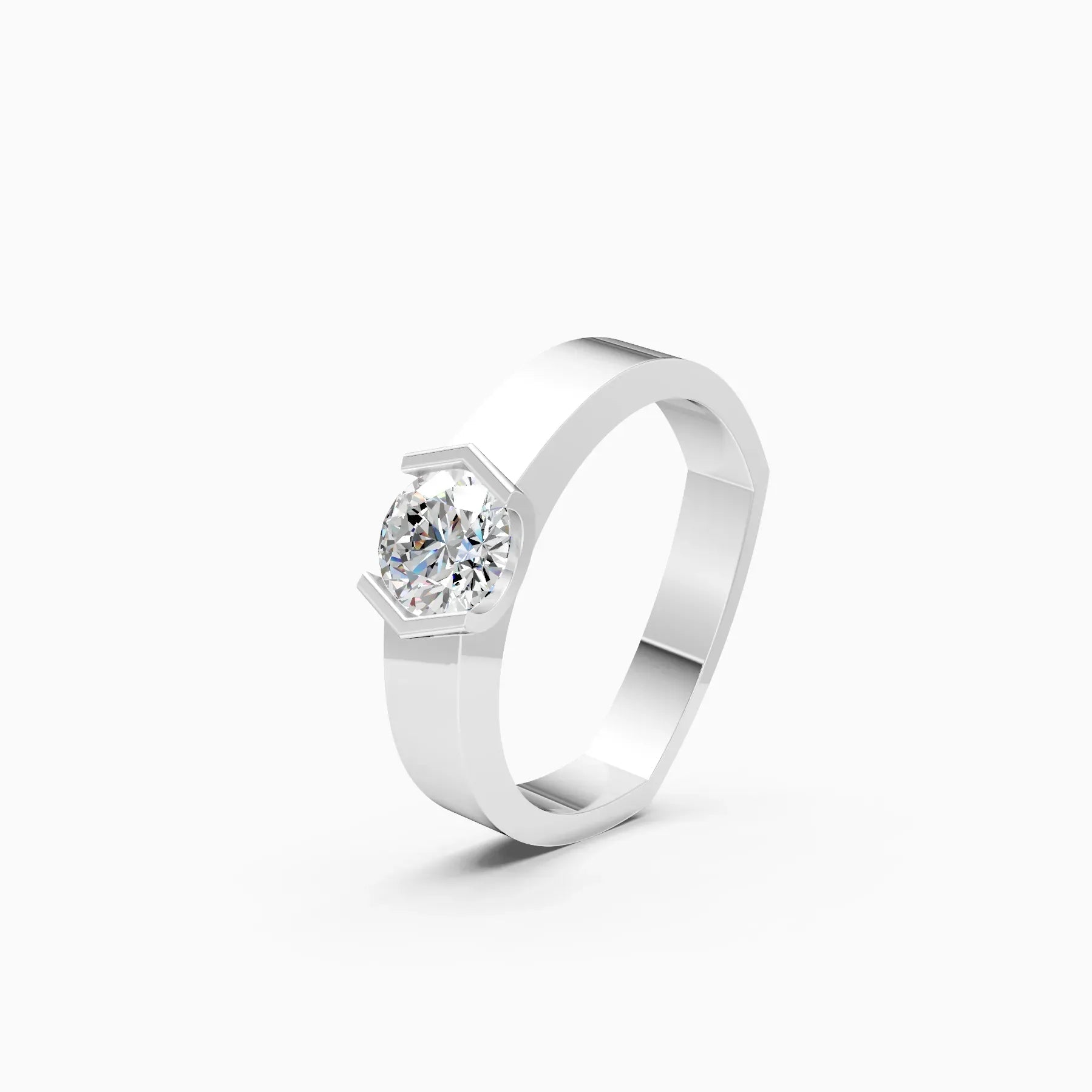 Veer | Aether Men's Couple Band Solitaire Ring