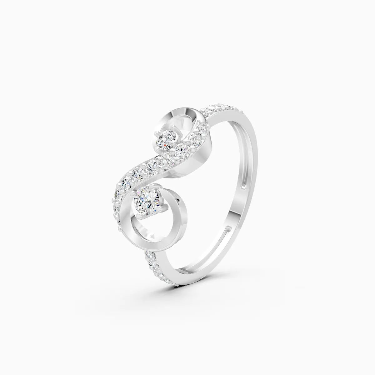 ��Foreva | Round Lab Grown Diamond Spiral Ring�� Rings VD_AYN��- Lab Grown Diamonds Jewellery