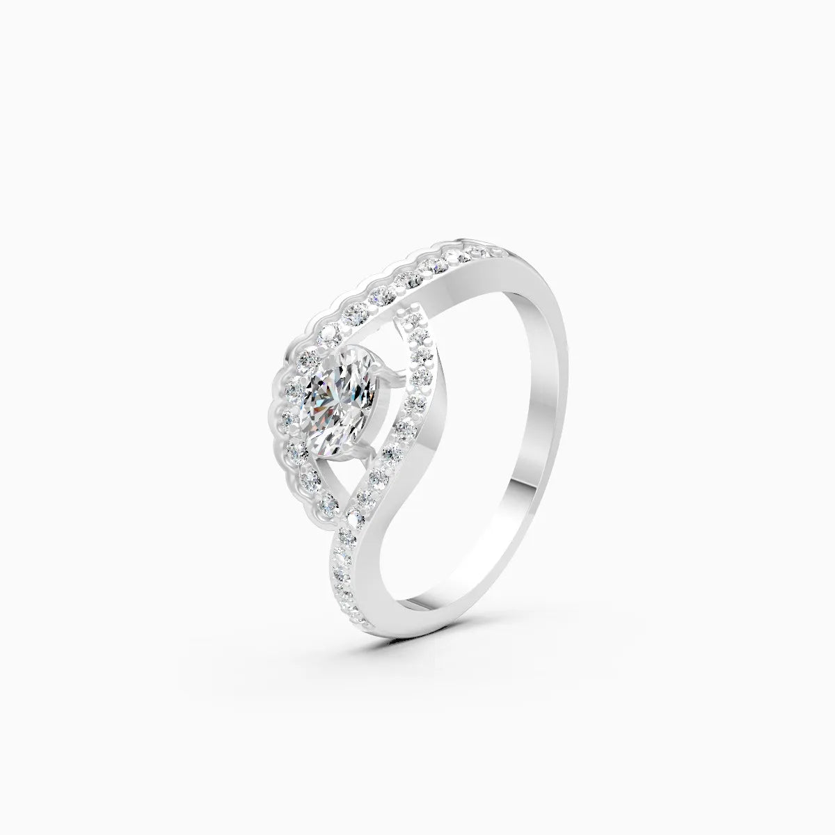 ��Amara | Round Solitaire Lab Grown Diamond Twirl Ring�� Rings VD_AYN��- Lab Grown Diamonds Jewellery