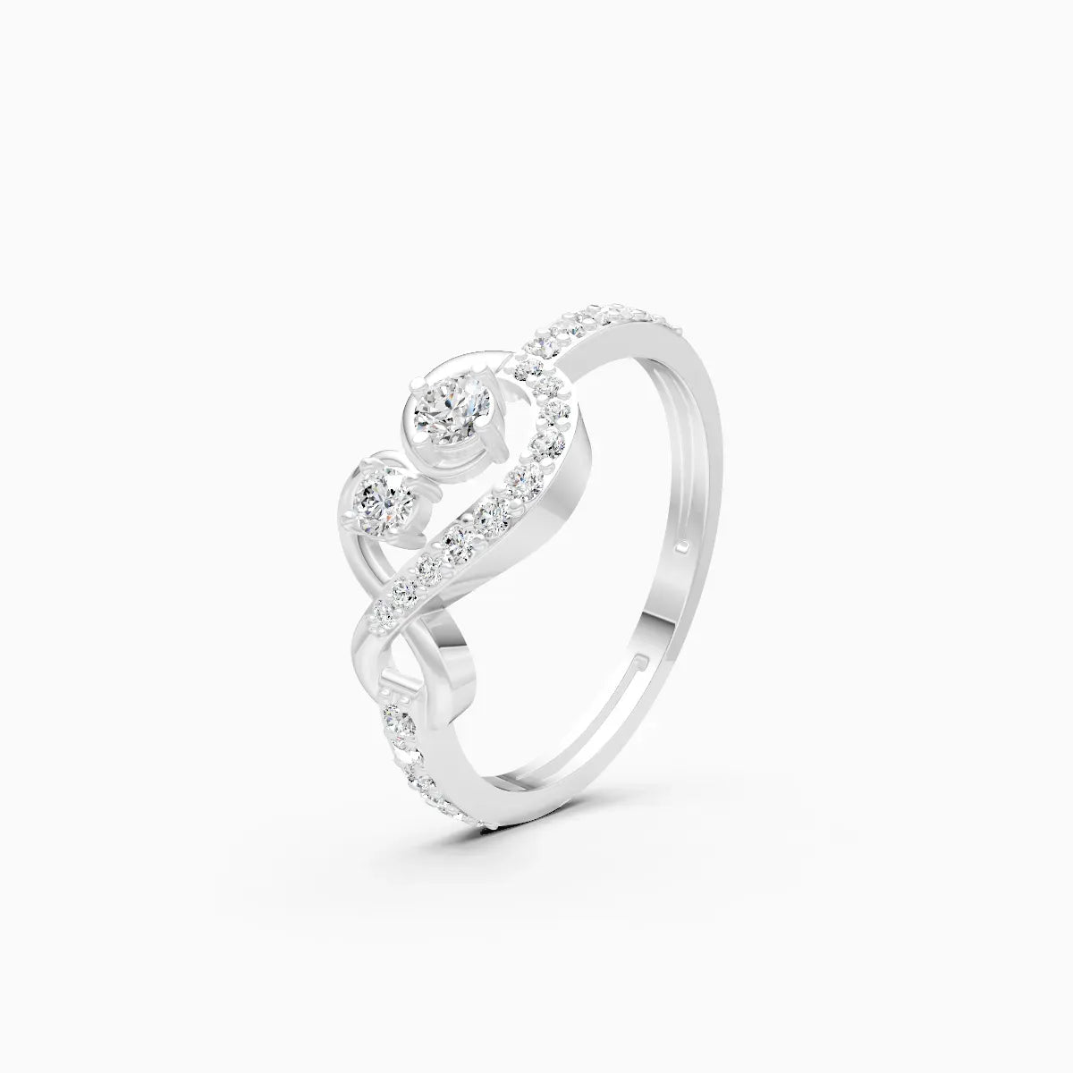 ��Aroha | Round Lab Grown Diamonds Twirly Ring�� Rings VD_AYN��- Lab Grown Diamonds Jewellery