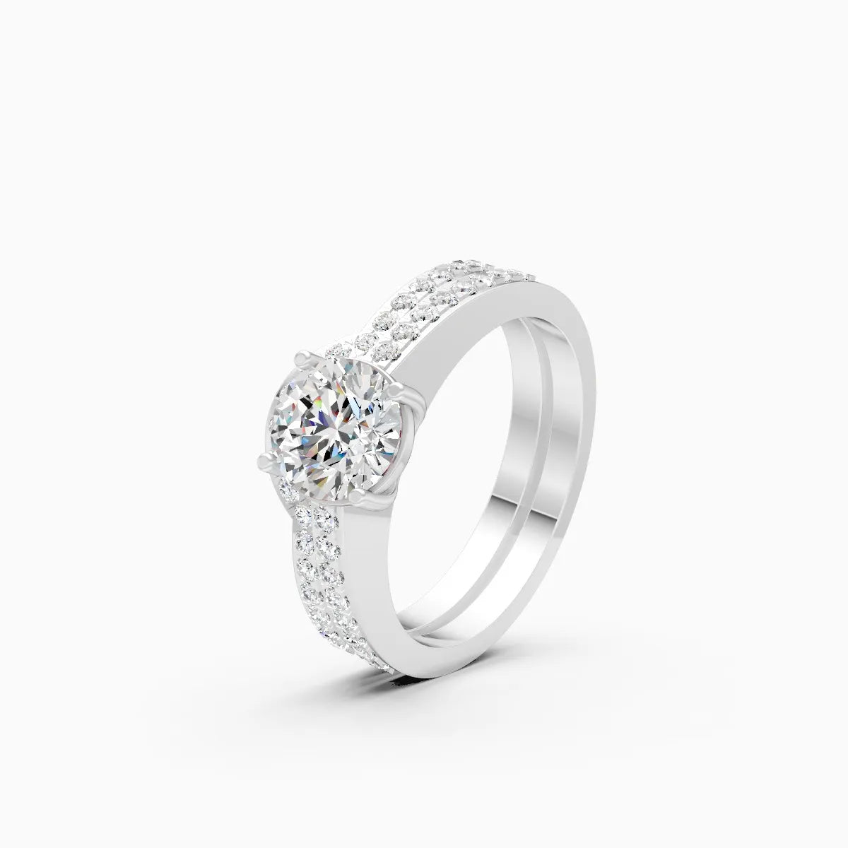 ��Amara | Round Lab Grown Diamond Double Band Ring�� Rings VD_AYN��- Lab Grown Diamonds Jewellery