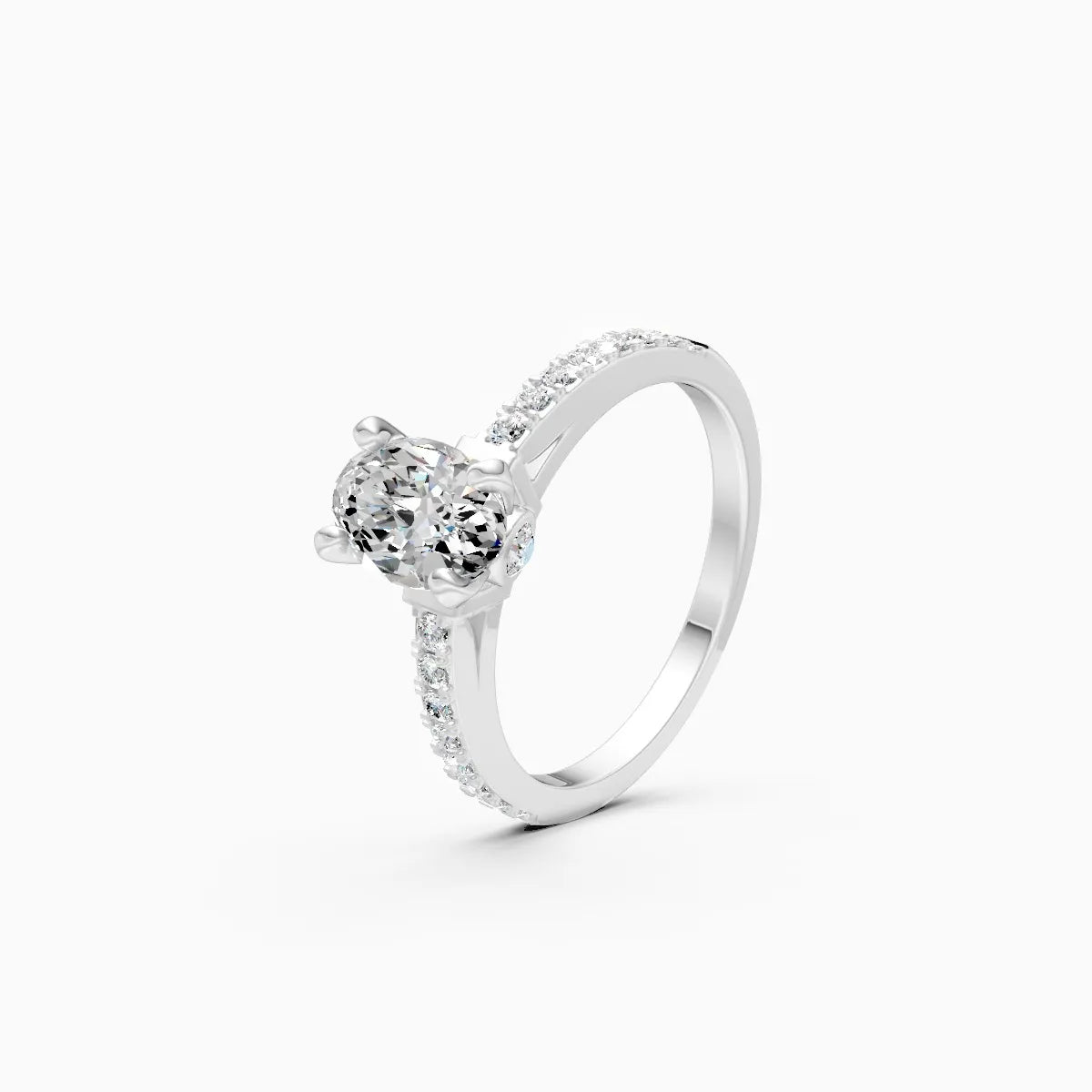 ��Amara | Oval Solitiare Four Prong Setting Ring�� Rings VD_AYN��- Lab Grown Diamonds Jewellery