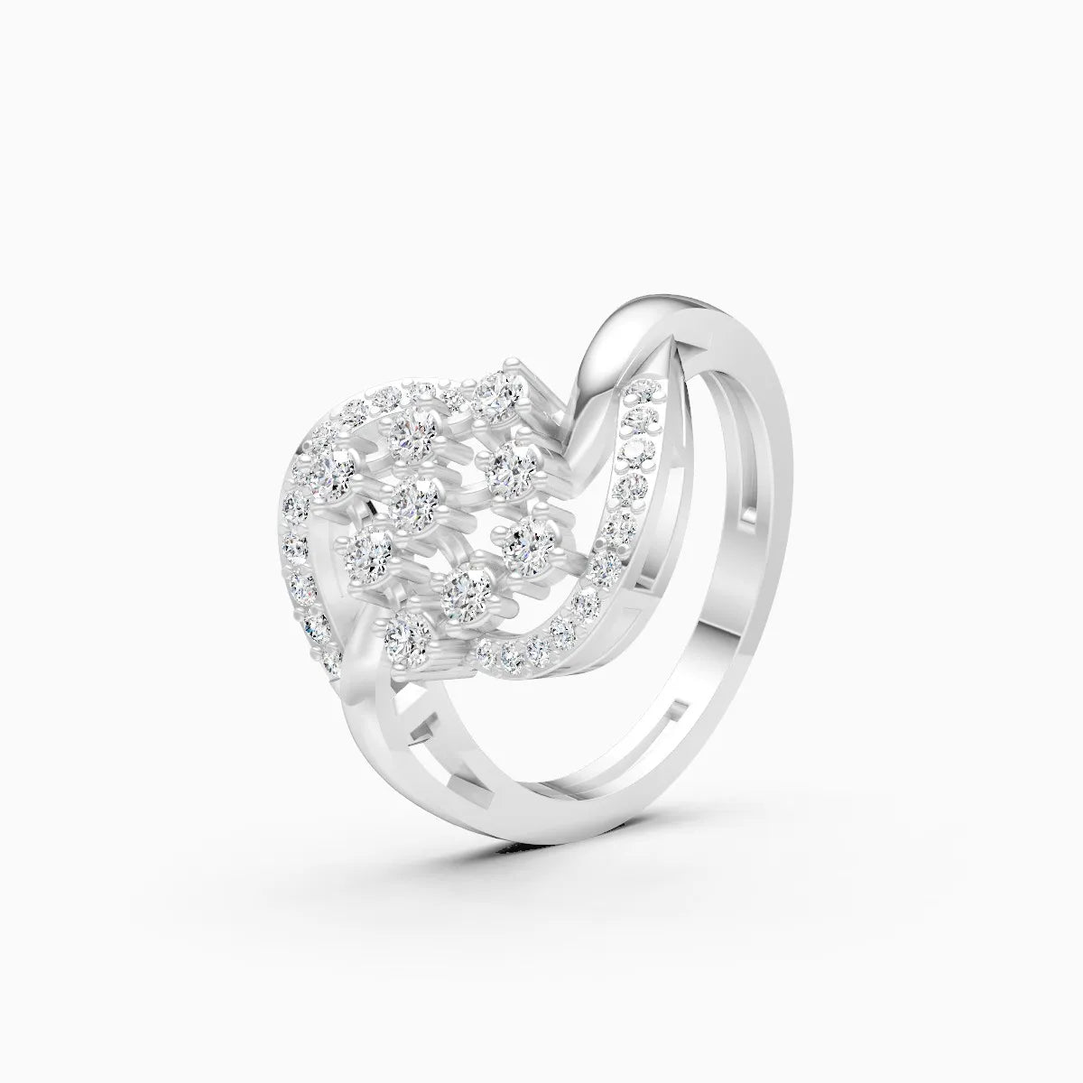 ��Celestia | Round Lab Grown Diamond Lattice Design Ring�� Rings VD_AYN��- Lab Grown Diamonds Jewellery