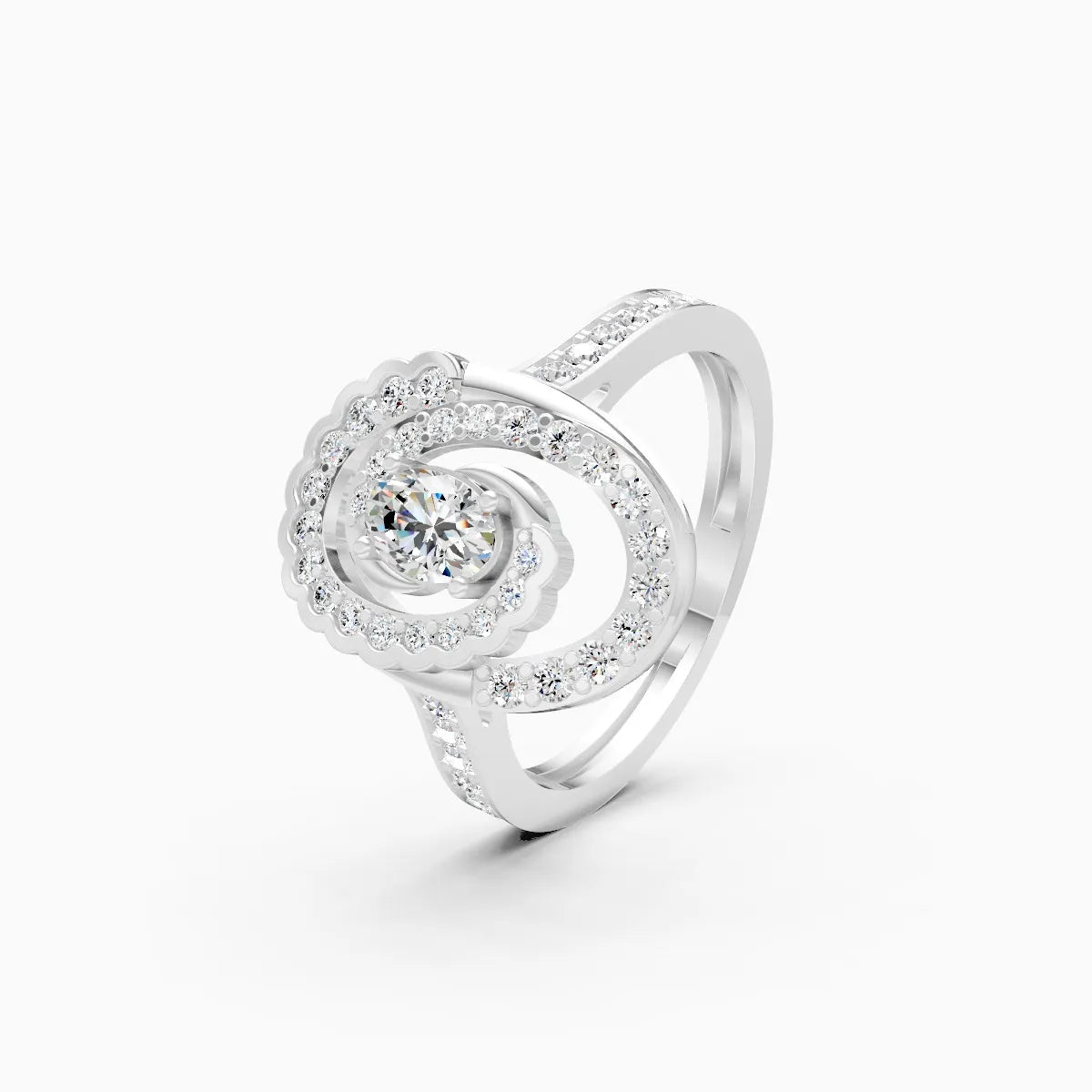 ��Mira | Oval Lab Grown Diamond Vortex Ring�� Rings VD_AYN��- Lab Grown Diamonds Jewellery