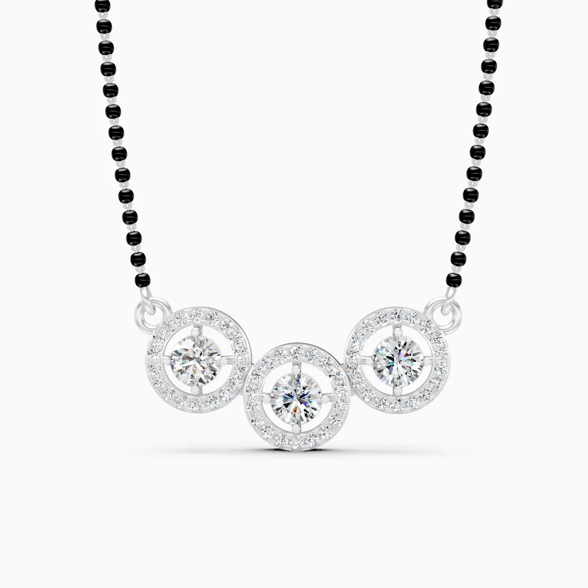 Mira | Halo Solitaire Lab-Grown Diamond Mangalsutra