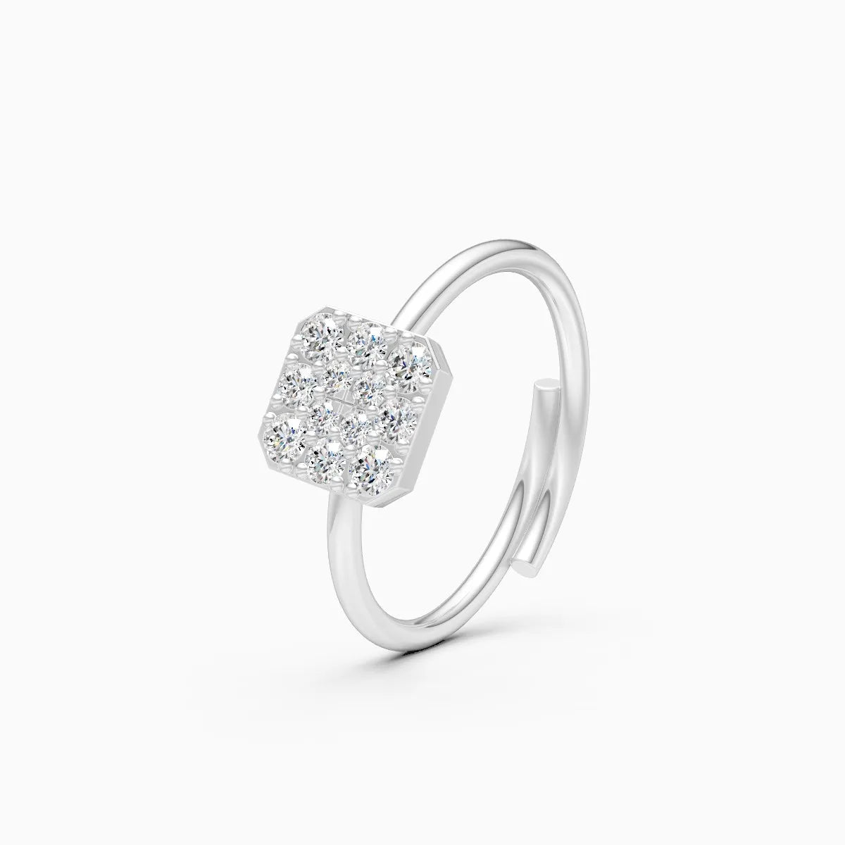 ��Celestia | Round Lab Grown Diamond Square Ring�� Rings VD_AYN��- Lab Grown Diamonds Jewellery