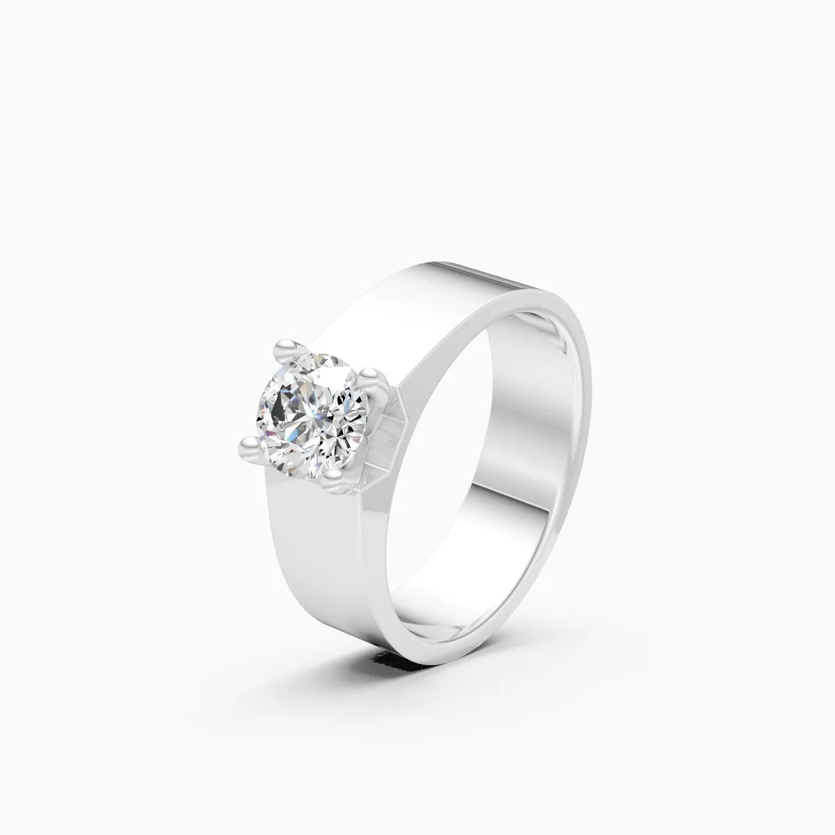 Veer | Apex Men's Broad-Band Solitaire Ring