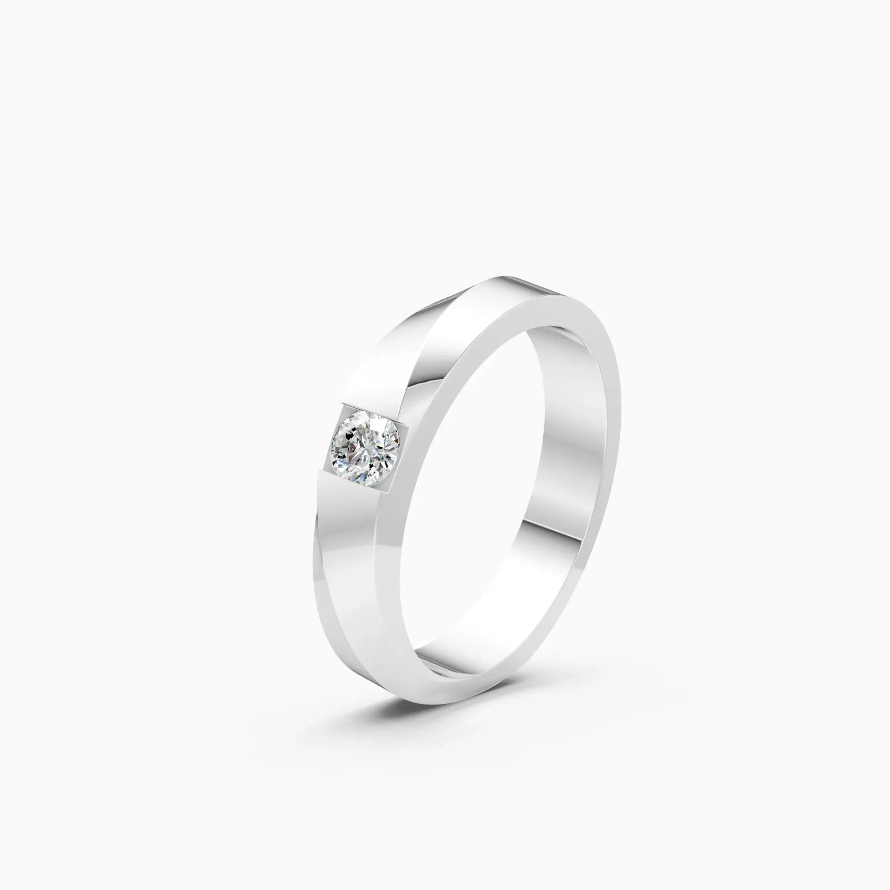 Veer | Arc Men's Flush-Set Solitaire Ring