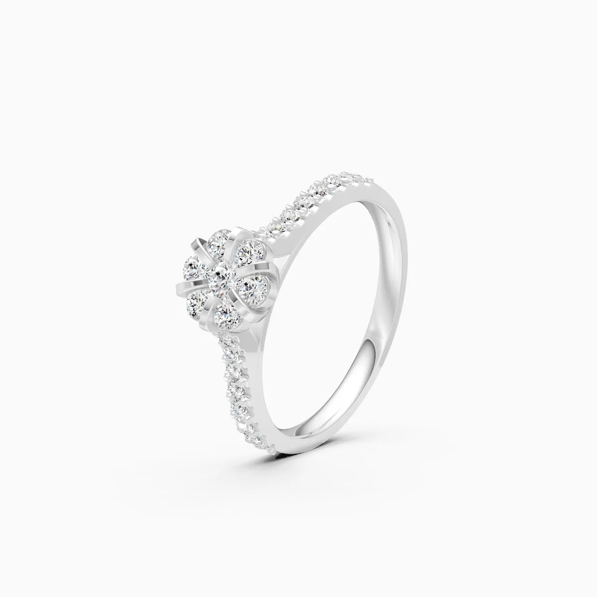 ��Flora | Round Lab Grown Diamond Floral Ring�� Rings VD_AYN��- Lab Grown Diamonds Jewellery