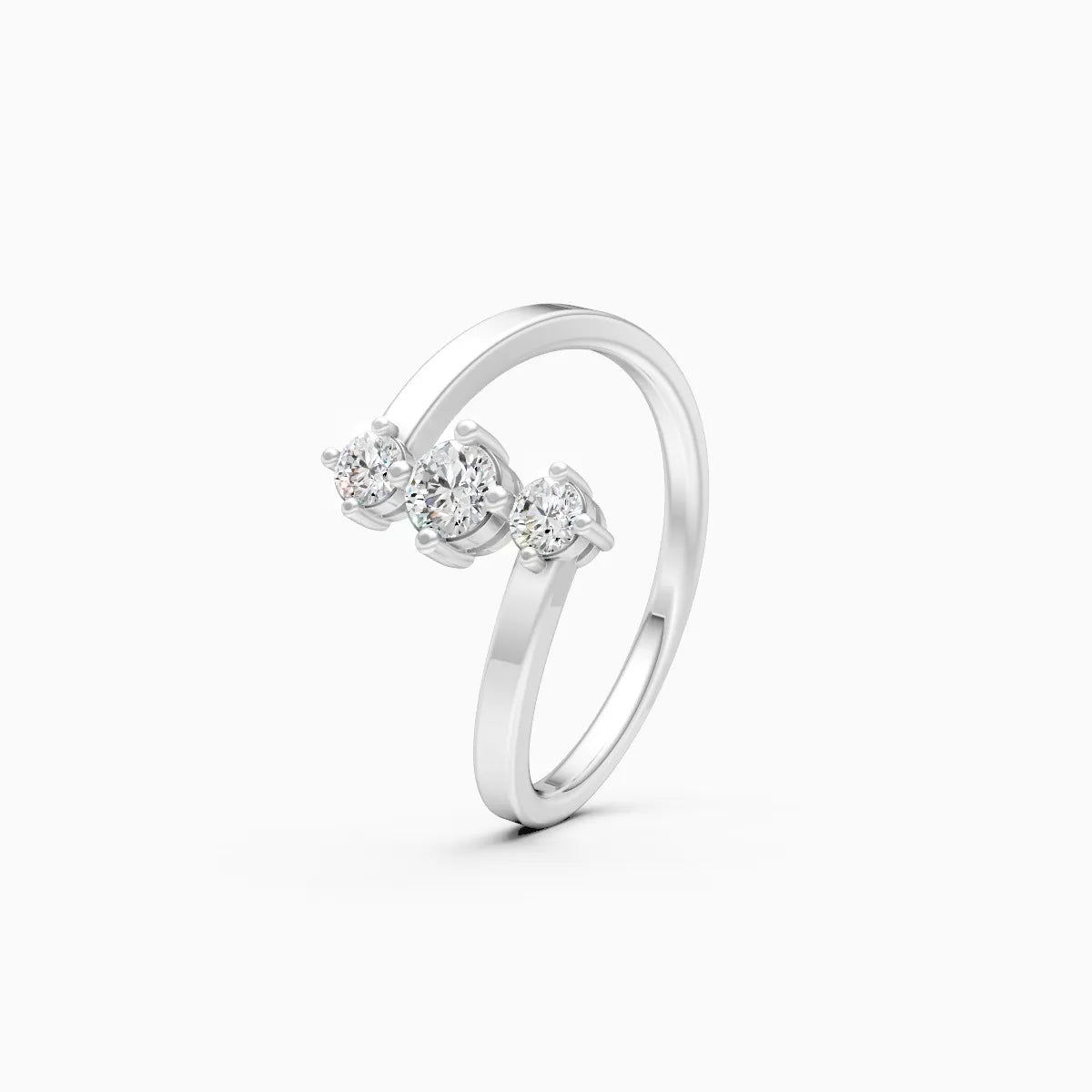 ��Mode | Triple Round Lab Grown Diamond Bypass Ring�� Rings VD_AYN��- Lab Grown Diamonds Jewellery