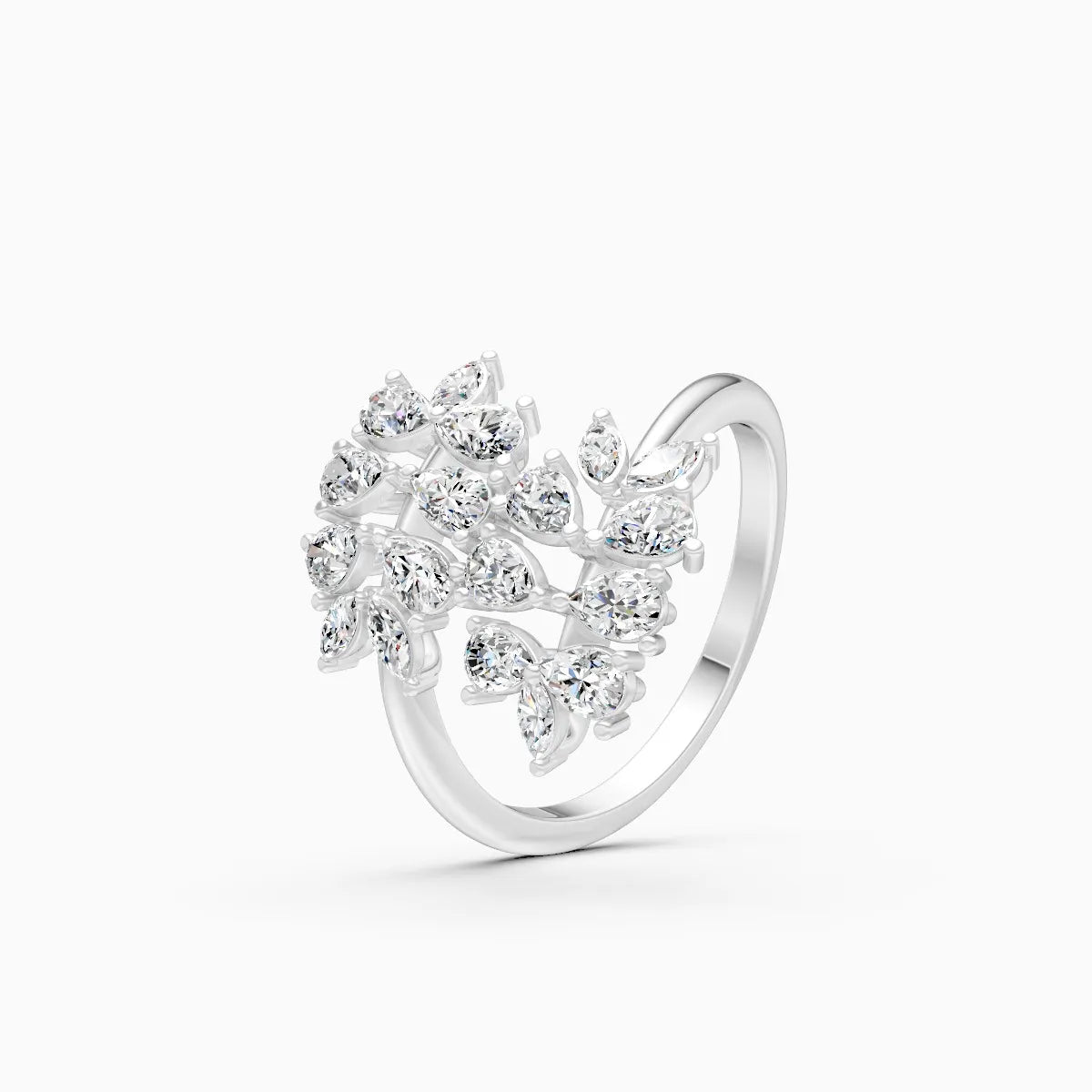  Flora | Pear Lab Grown Diamond Open Ring  Rings VD_AYN - Lab Grown Diamonds Jewellery