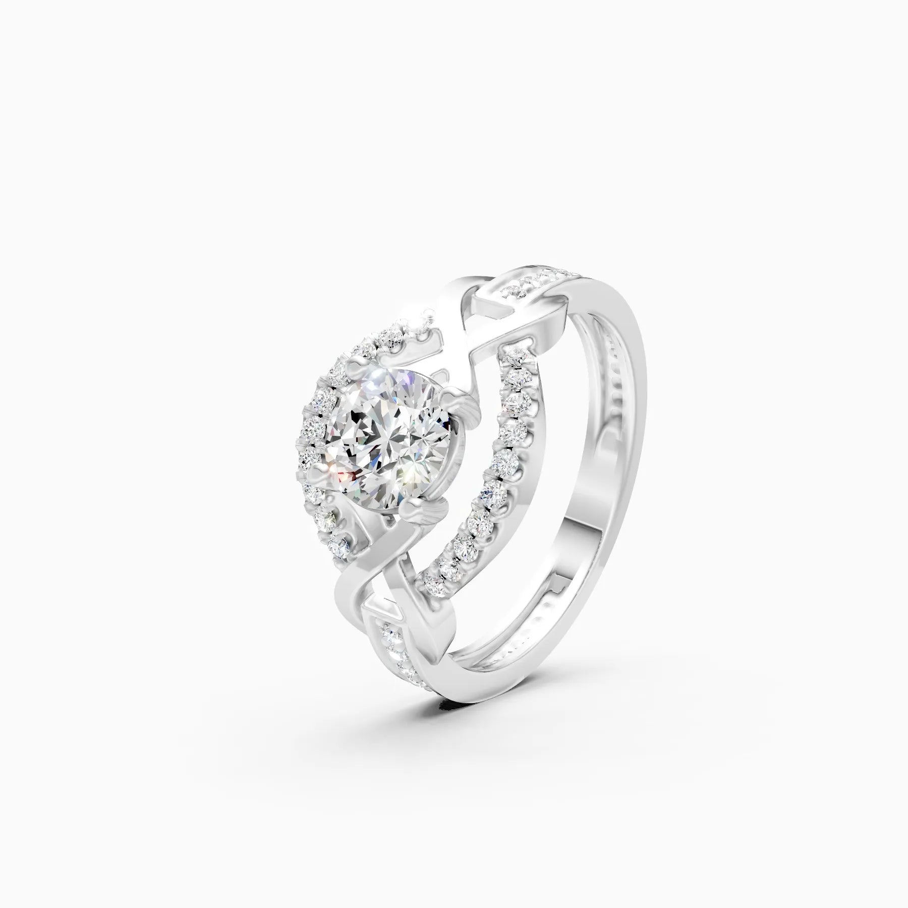 ��Mode | Round Lab Grown Diamond Criss-Cross Ring�� Rings VD_AYN��- Lab Grown Diamonds Jewellery