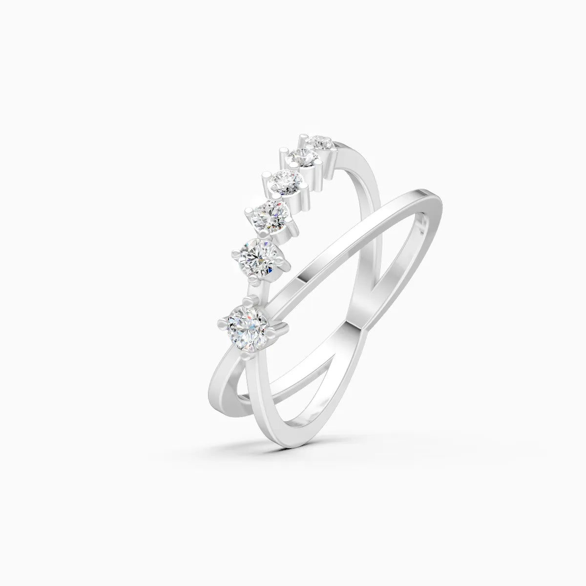 ��Mode | Round Lab Grown Diamonds Criss-Cross Ring�� Rings VD_AYN��- Lab Grown Diamonds Jewellery