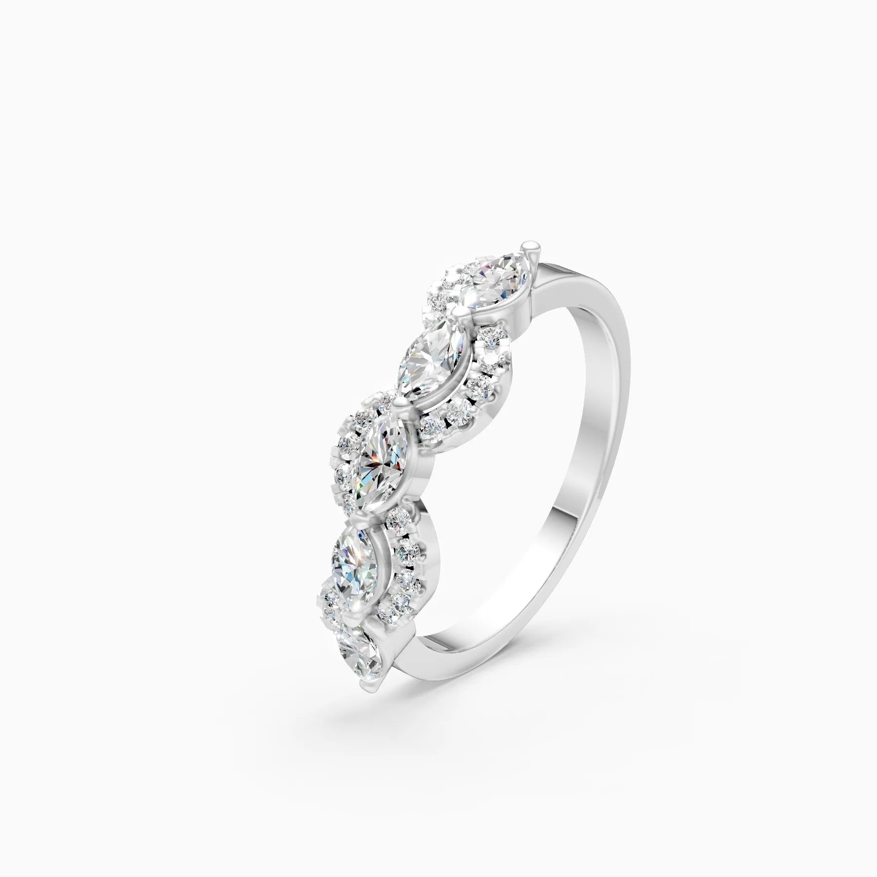 ��Mode | Round & Marquise Lab Grown Diamond Layered Ring�� Rings VD_AYN��- Lab Grown Diamonds Jewellery
