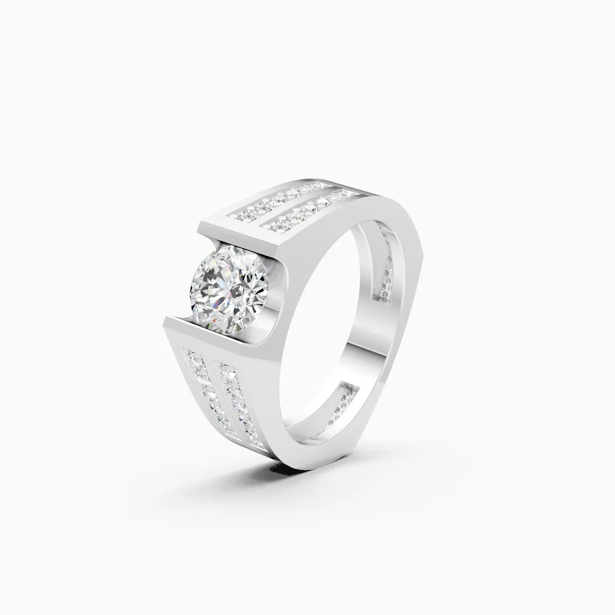 Mode | Spectra Men's Solitaire Ring with Designer Band