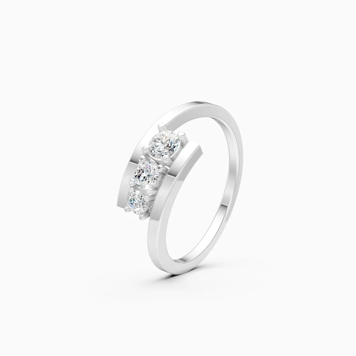 ��Mode | Round Lab Grown Diamonds Bypass Ring�� Rings VD_AYN��- Lab Grown Diamonds Jewellery