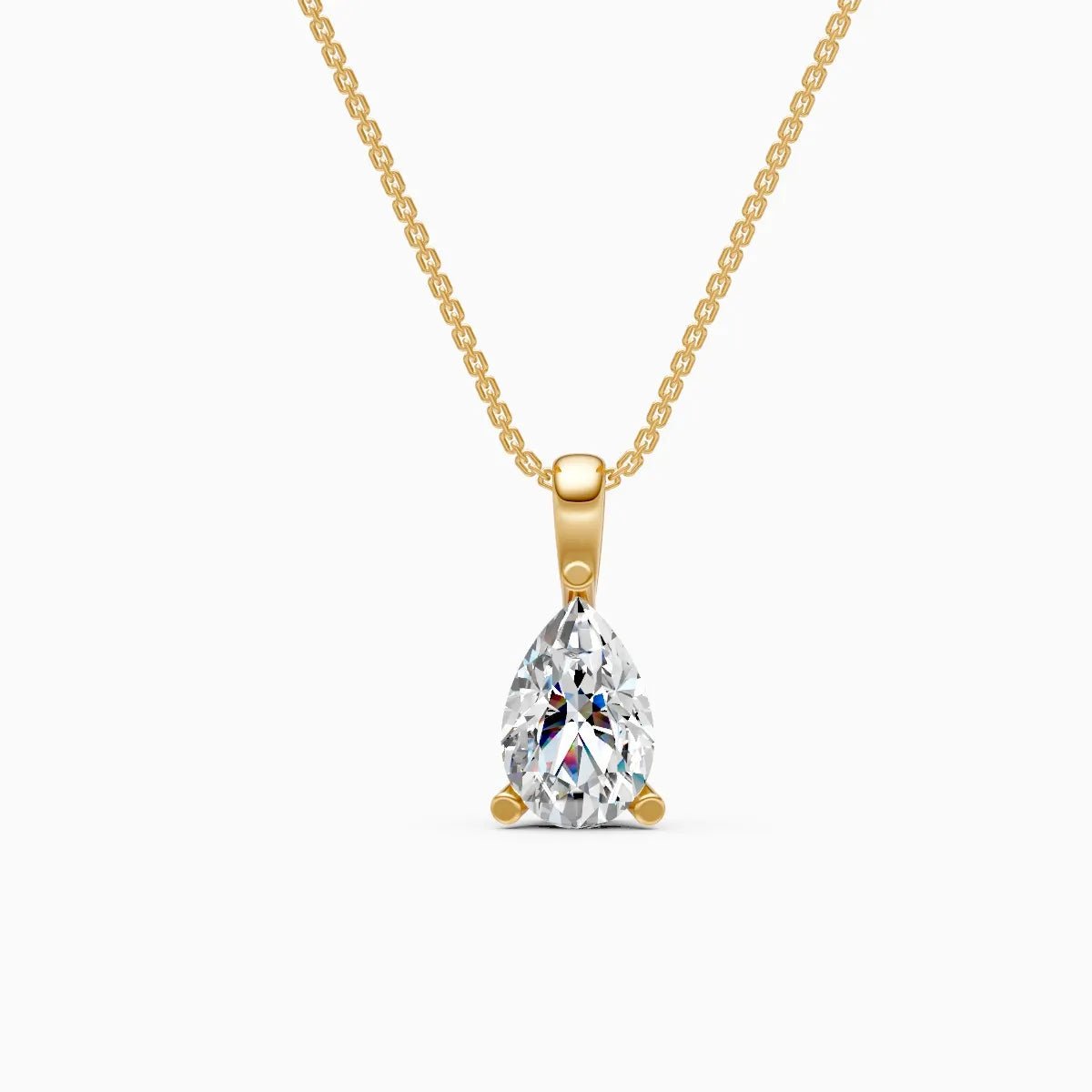 Sia | Pear Halo Lab-Grown Diamond Pendant - Nivara