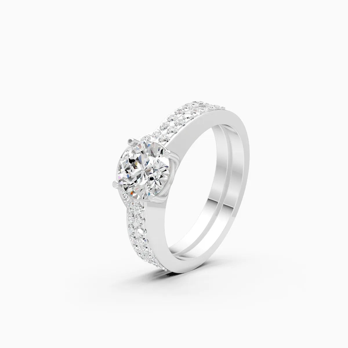 ��Amara | Round Lab Grown Diamond Double Band Ring�� Rings VD_AYN��- Lab Grown Diamonds Jewellery