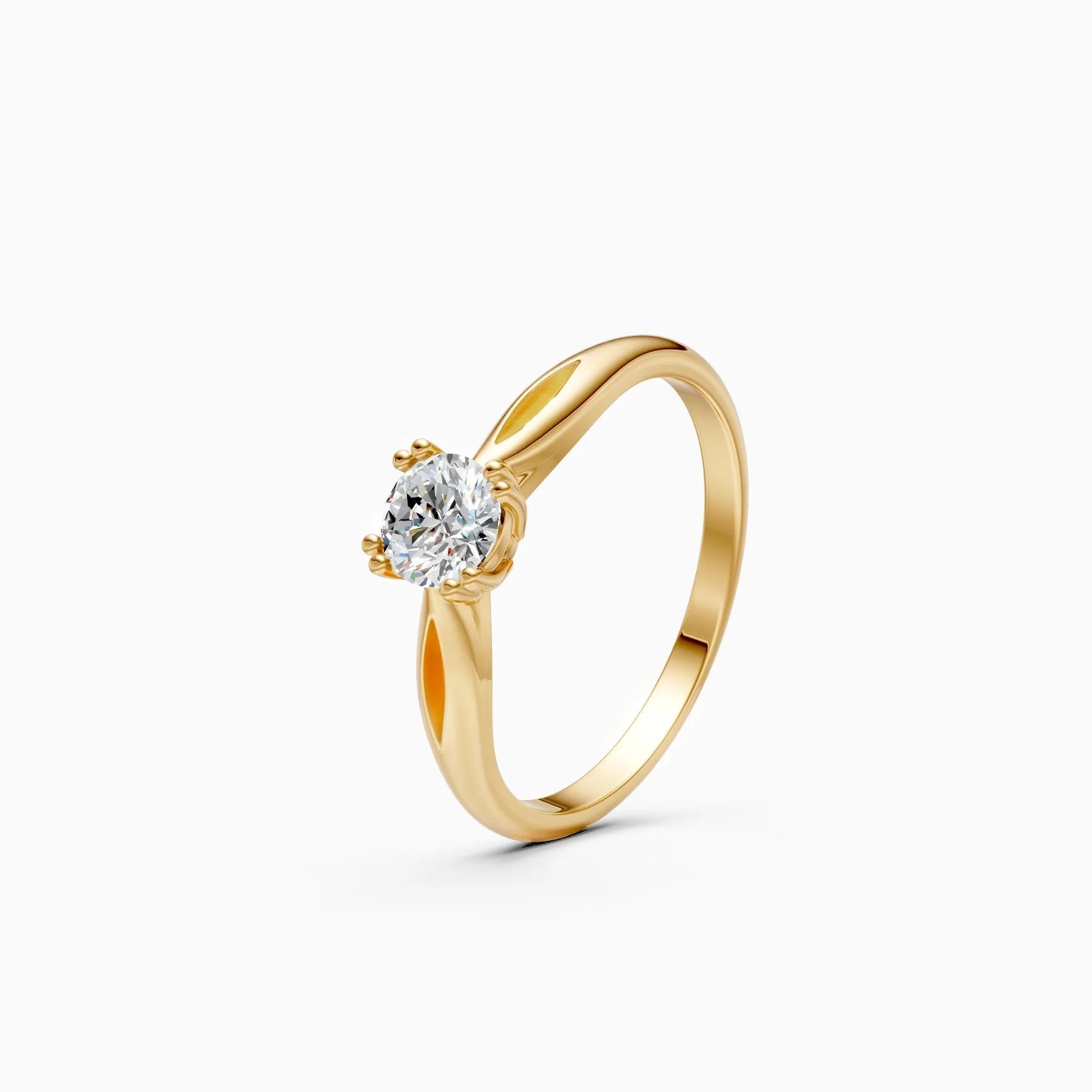 ��Amora | Round Solitaire Four Prong Setting Ring�� Rings VD_AYN��- Lab Grown Diamonds Jewellery