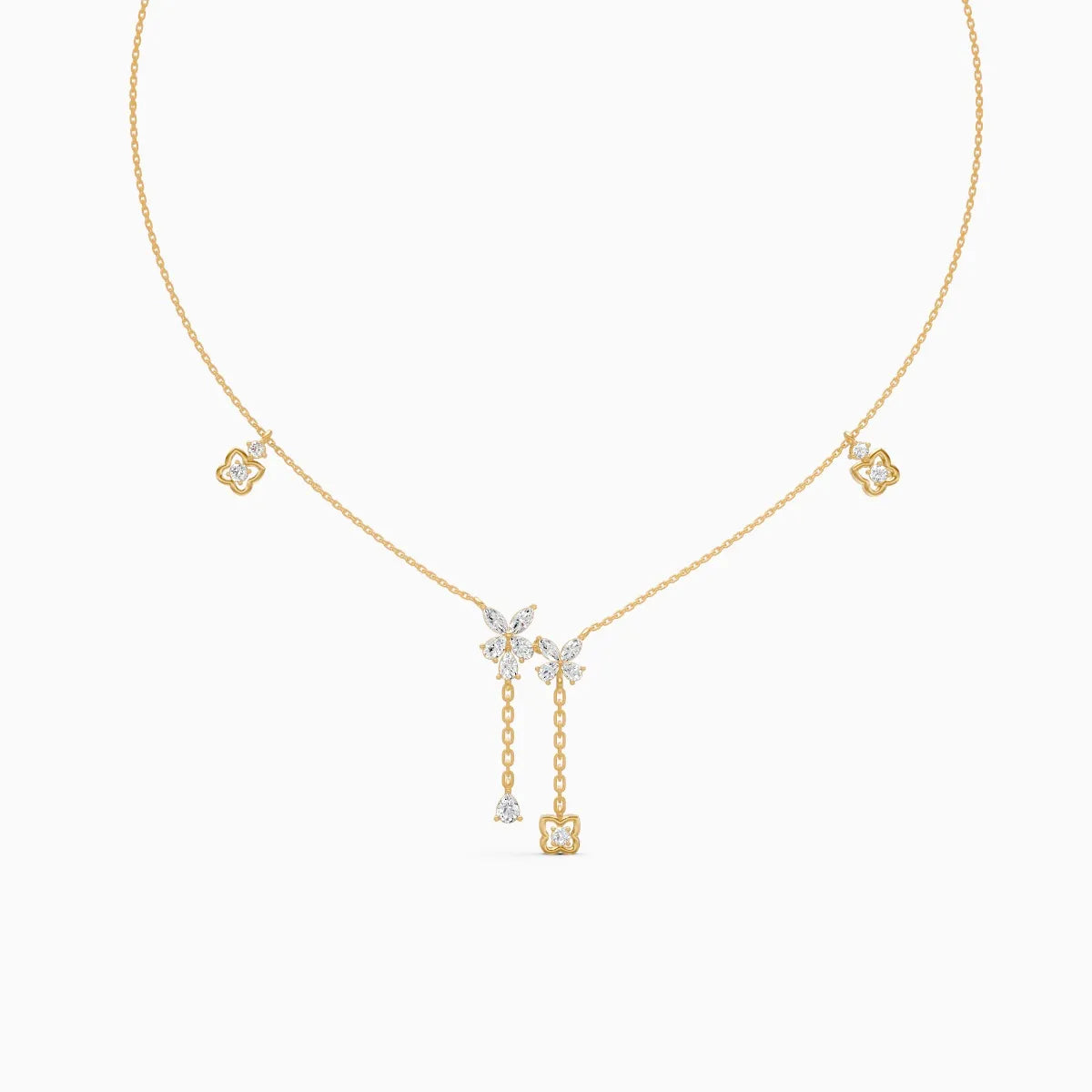 Flora | Lotus Grace Lab-Grown Diamond Necklace - Nivara
