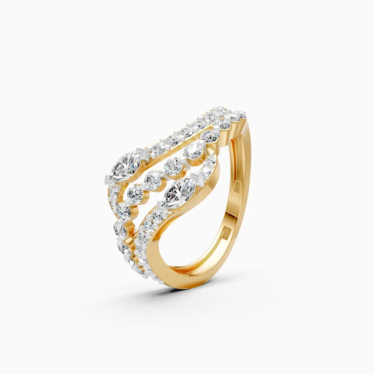 ��Mode | Round & Marquise Lab Grown Diamond Ring�� Rings VD_AYN��- Lab Grown Diamonds Jewellery