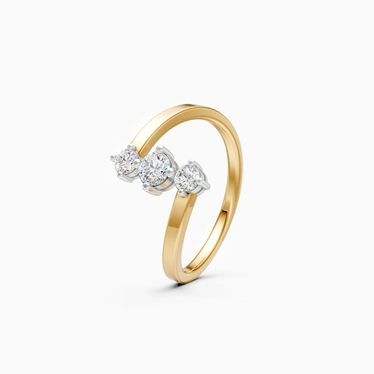 ��Mode | Triple Round Lab Grown Diamond Bypass Ring�� Rings VD_AYN��- Lab Grown Diamonds Jewellery