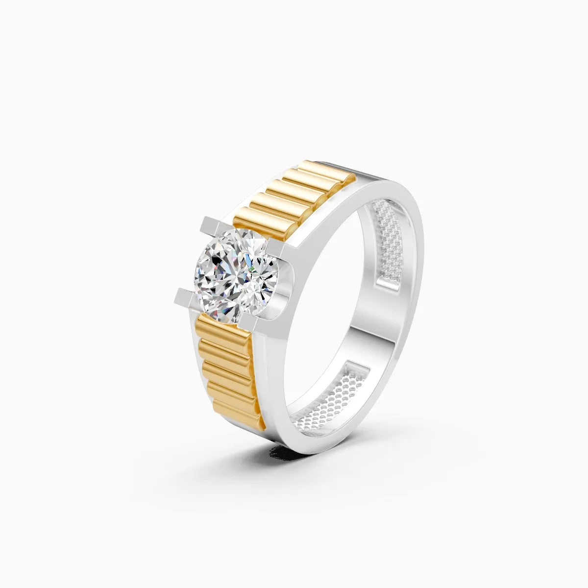 Mode | Flux Men's Rugged Solitaire Band Ring