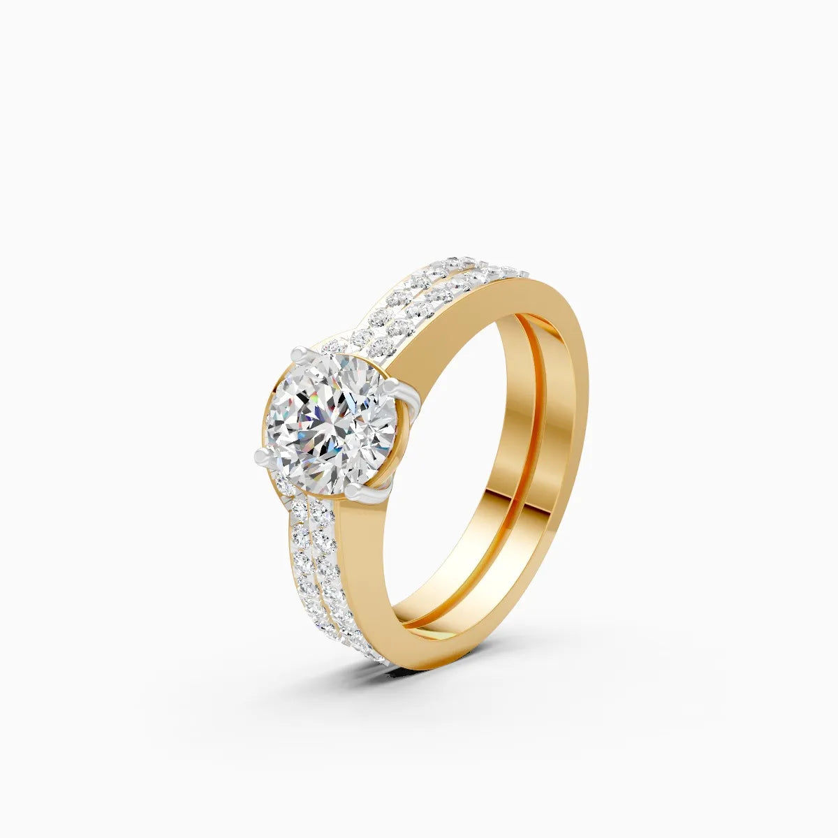 ��Amara | Round Lab Grown Diamond Double Band Ring�� Rings VD_AYN��- Lab Grown Diamonds Jewellery