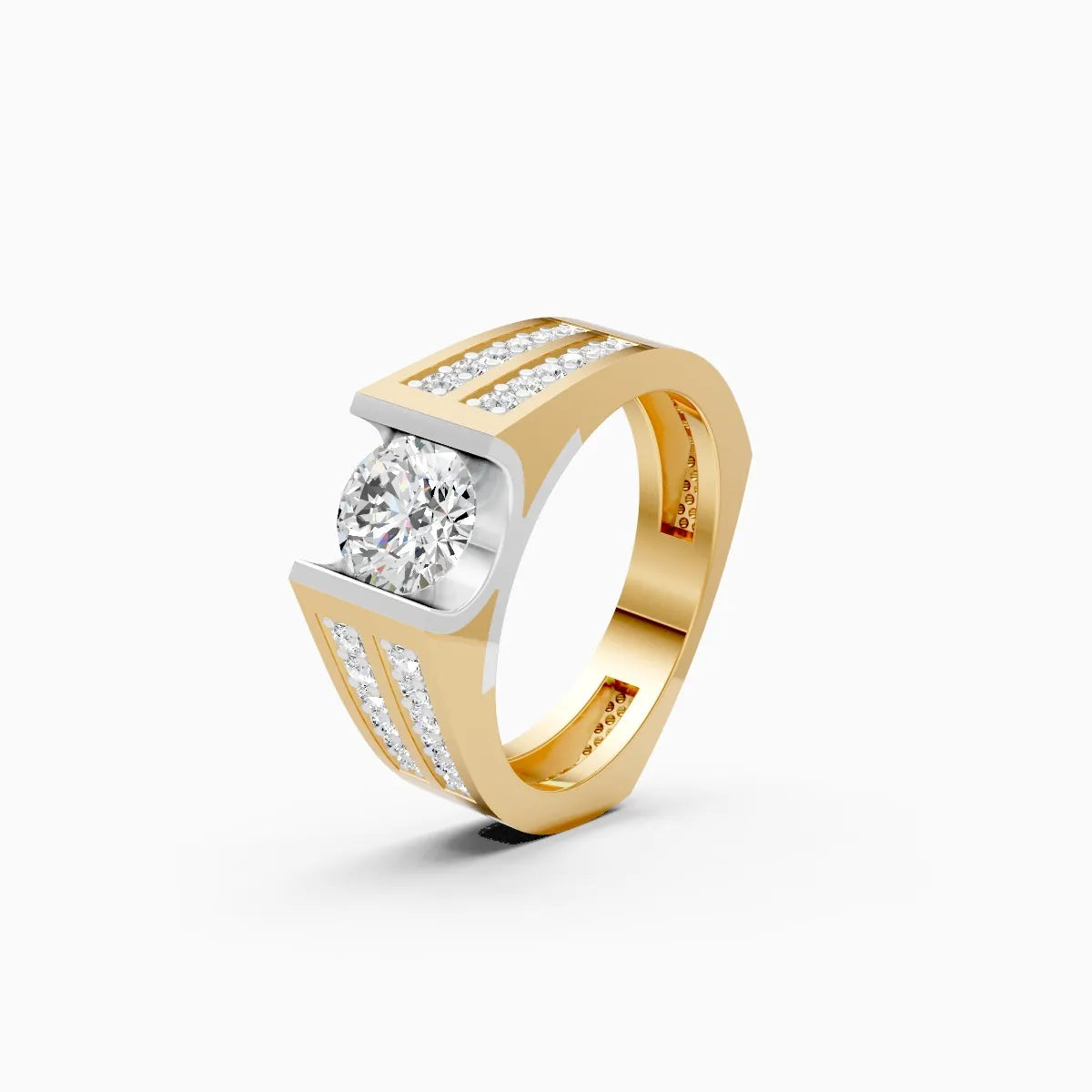 Mode | Spectra Men's Solitaire Ring with Designer Band