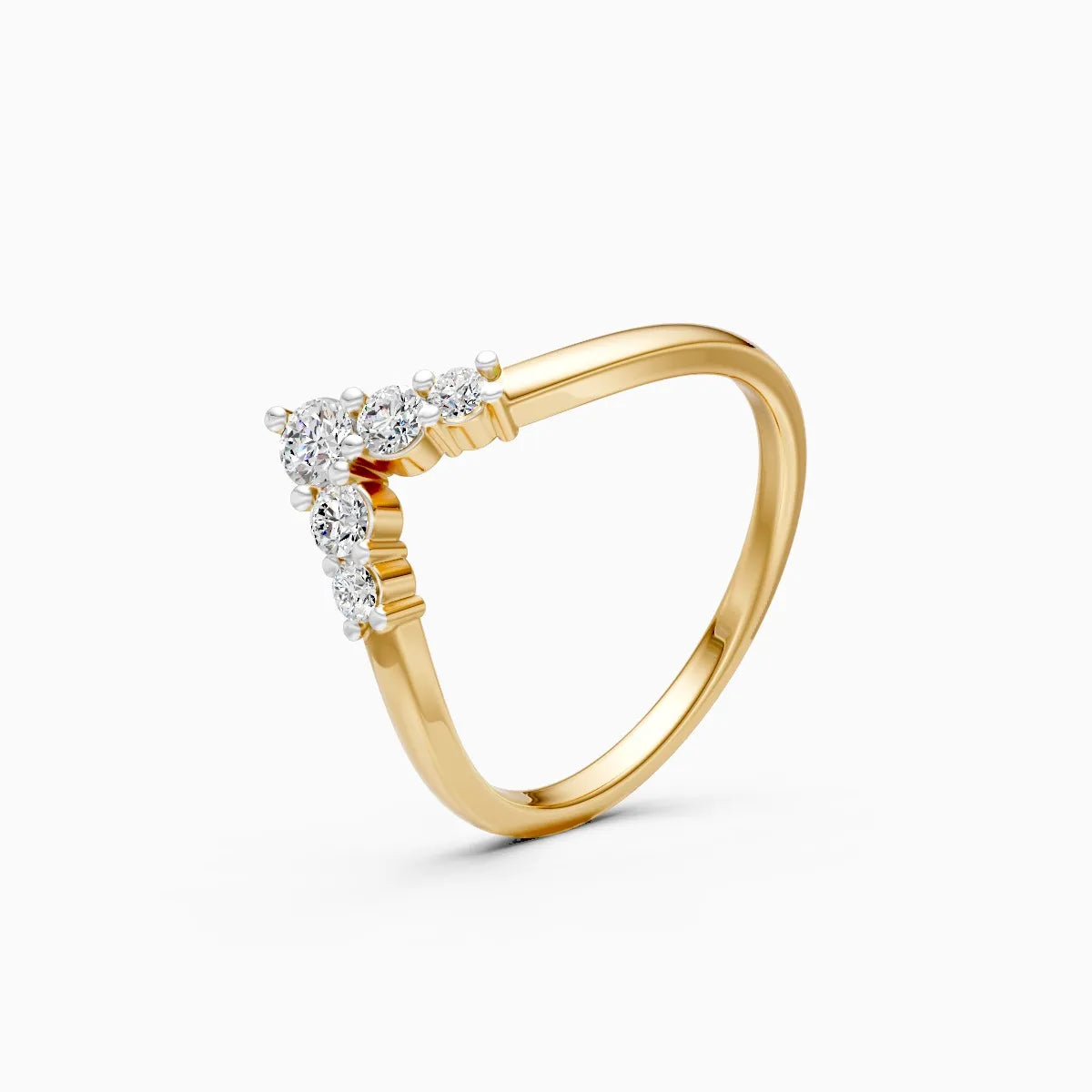 ��Mode | Round Lab Grown Diamond Chevron Ring�� Rings VD_AYN��- Lab Grown Diamonds Jewellery