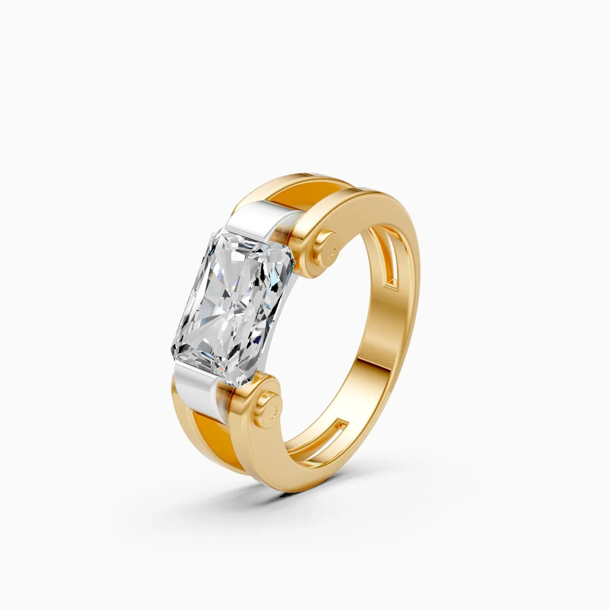 Mode | Comet Men's Radiant-Cut Solitaire Ring