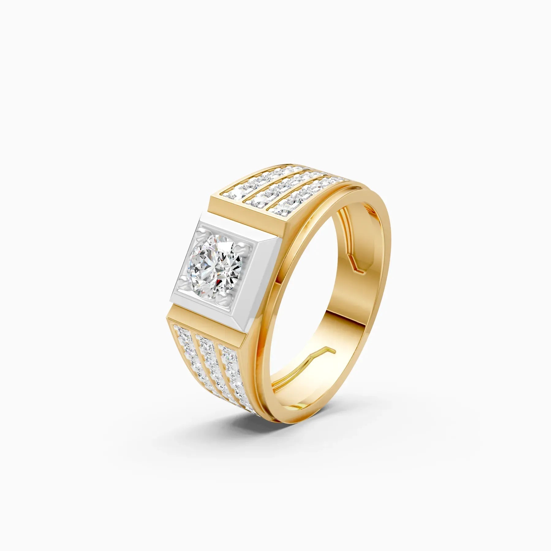 Mode | Cosmos Men's Three-Row Cluster Ring