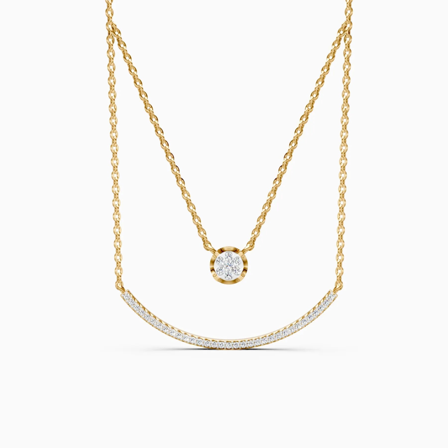 Elara | Twinline Lab-Grown Diamond Necklace - Nivara