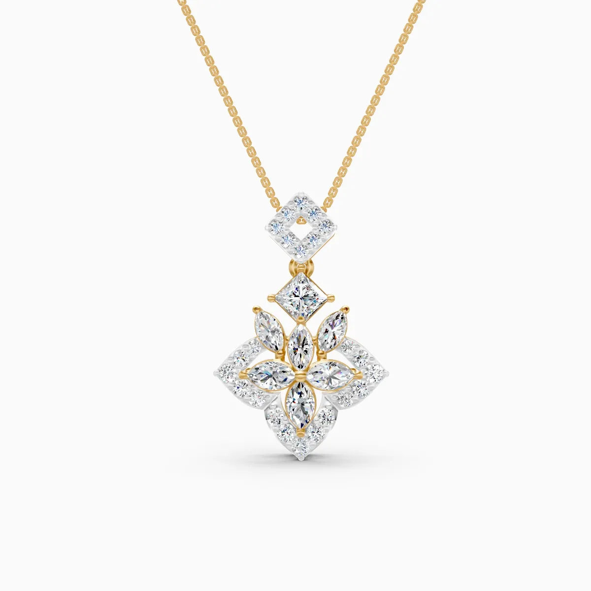Flora | Soft Petal Lab-Grown Diamond Pendant - Nivara