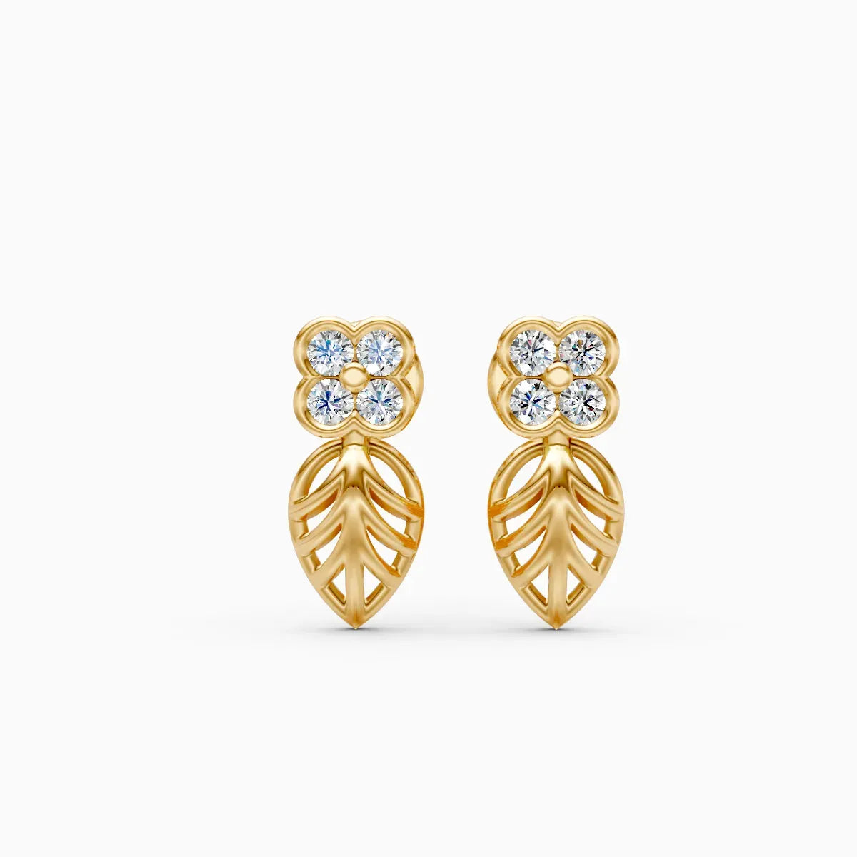 Flora | Soft Petal Lab-Grown Diamond Drop Earrings
