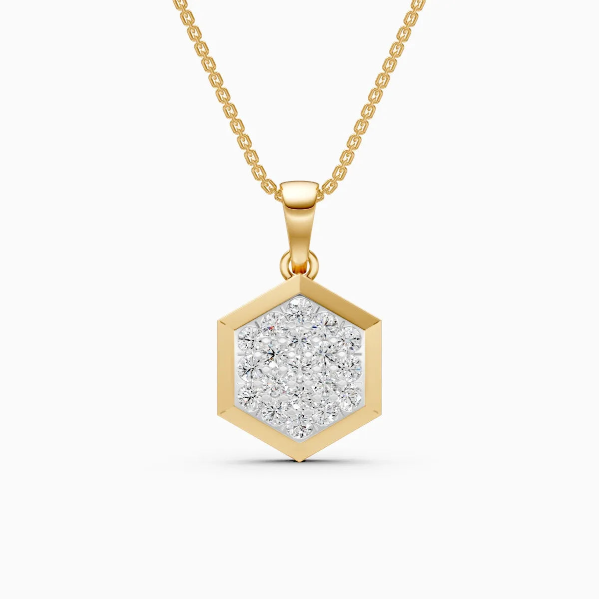 Rupak | Hex Halo Lab-Grown Diamond Pendant - Nivara